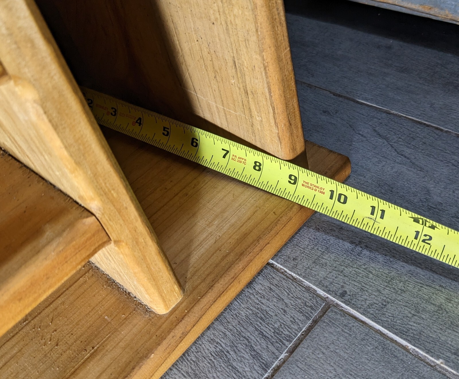 Vintage Rustic Pine Wood Office Desk Letter Holder Mail Organizer Cabinet