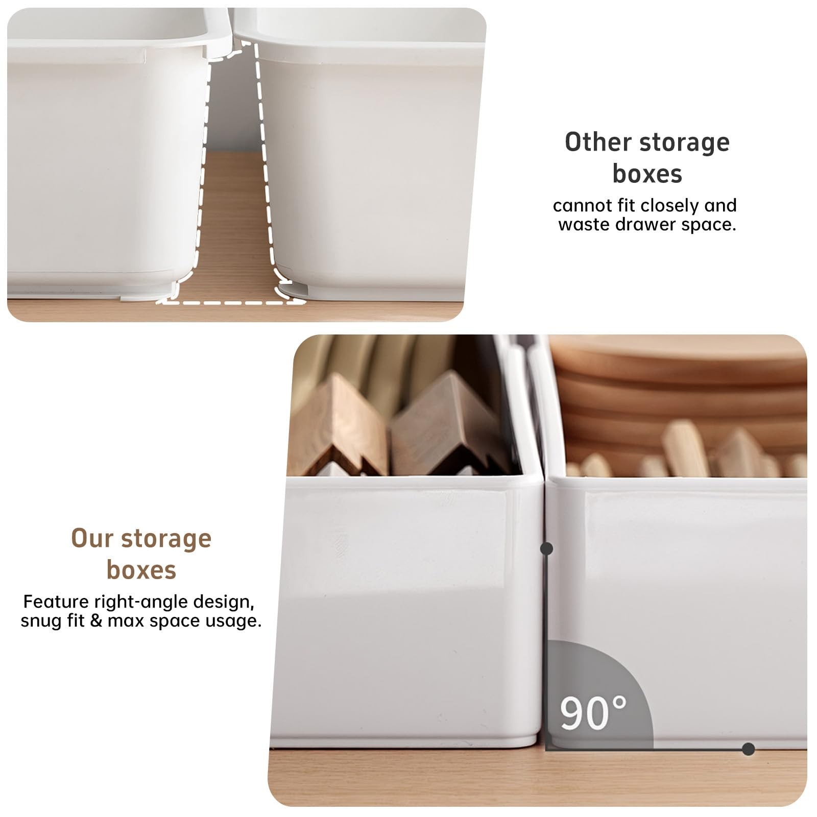 3-Pack Expandable Makeup Drawer Organizer, L/M/S