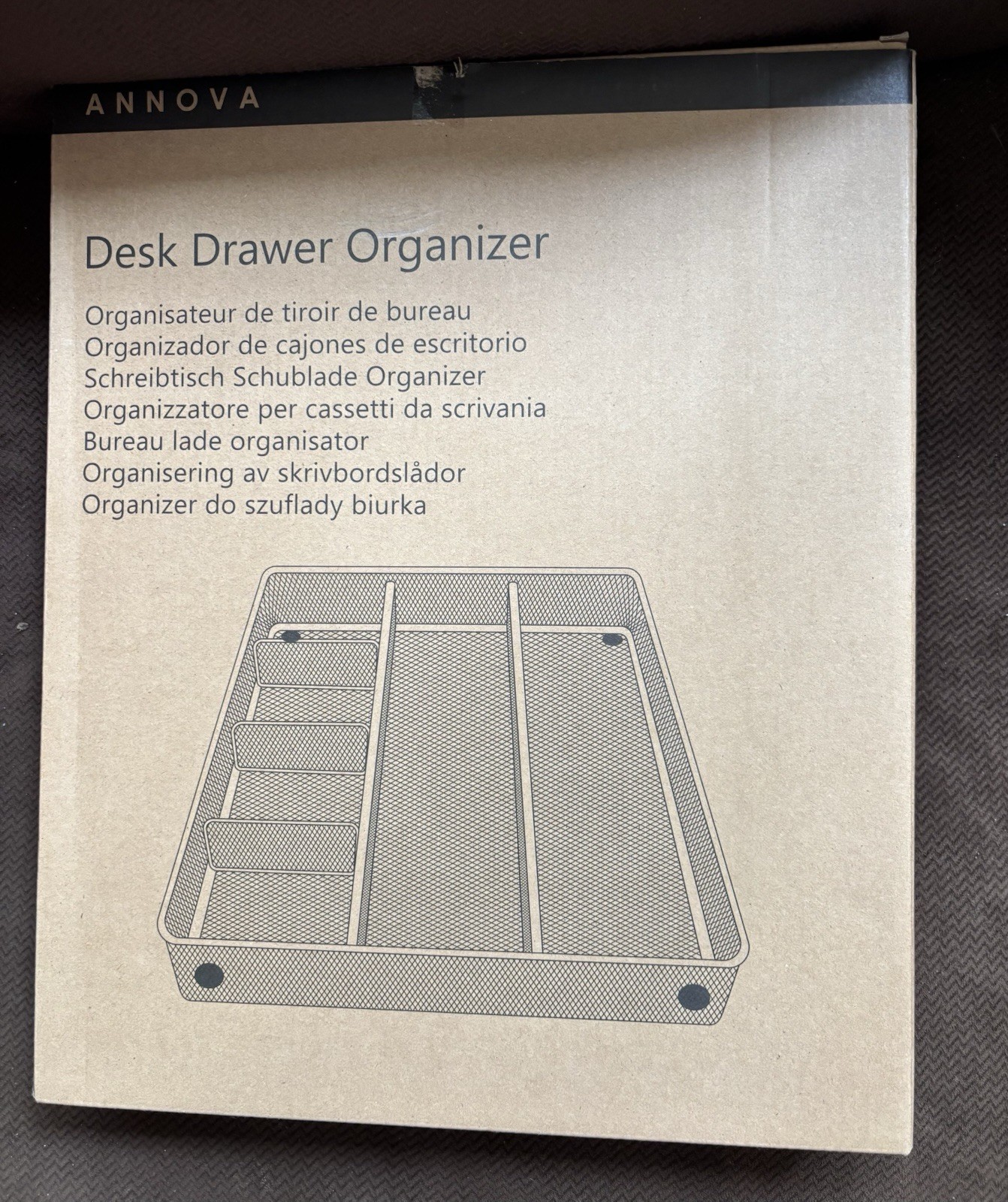 Annova Desk Drawer Organizer Made Of quality Mesh Metal – Gold Color