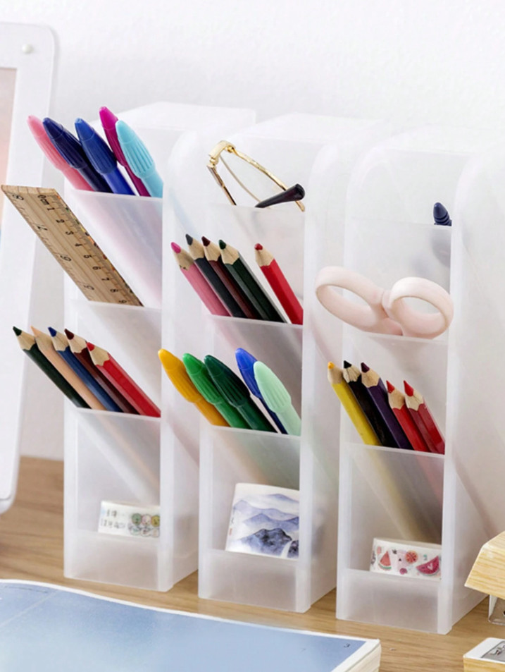 Minimalist Oblique Pen Holder – Multifunctional Desk Organizer for Office,School