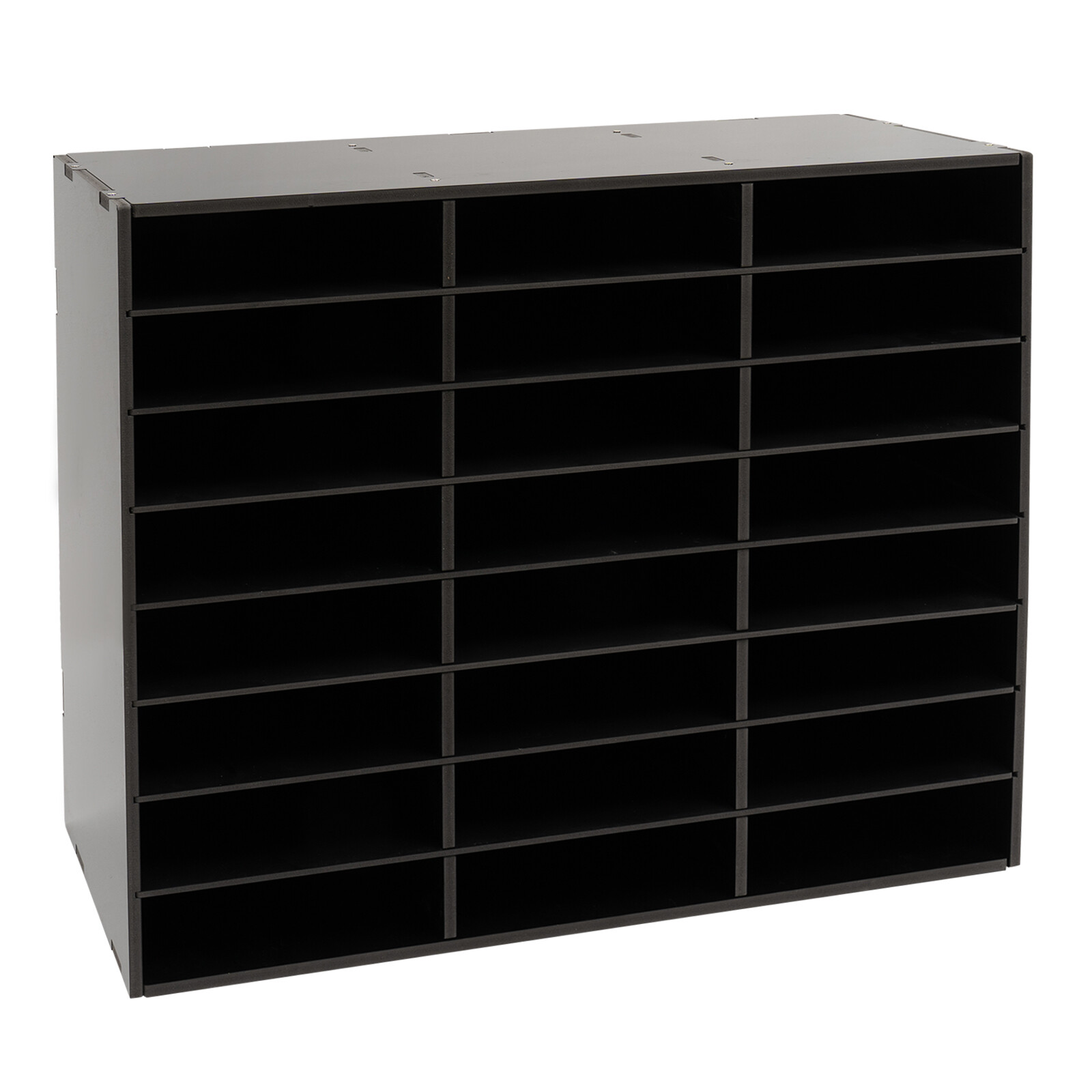 PVC Literature Organizer Desktop File Sorter Wear-resistant Display Stand Black~
