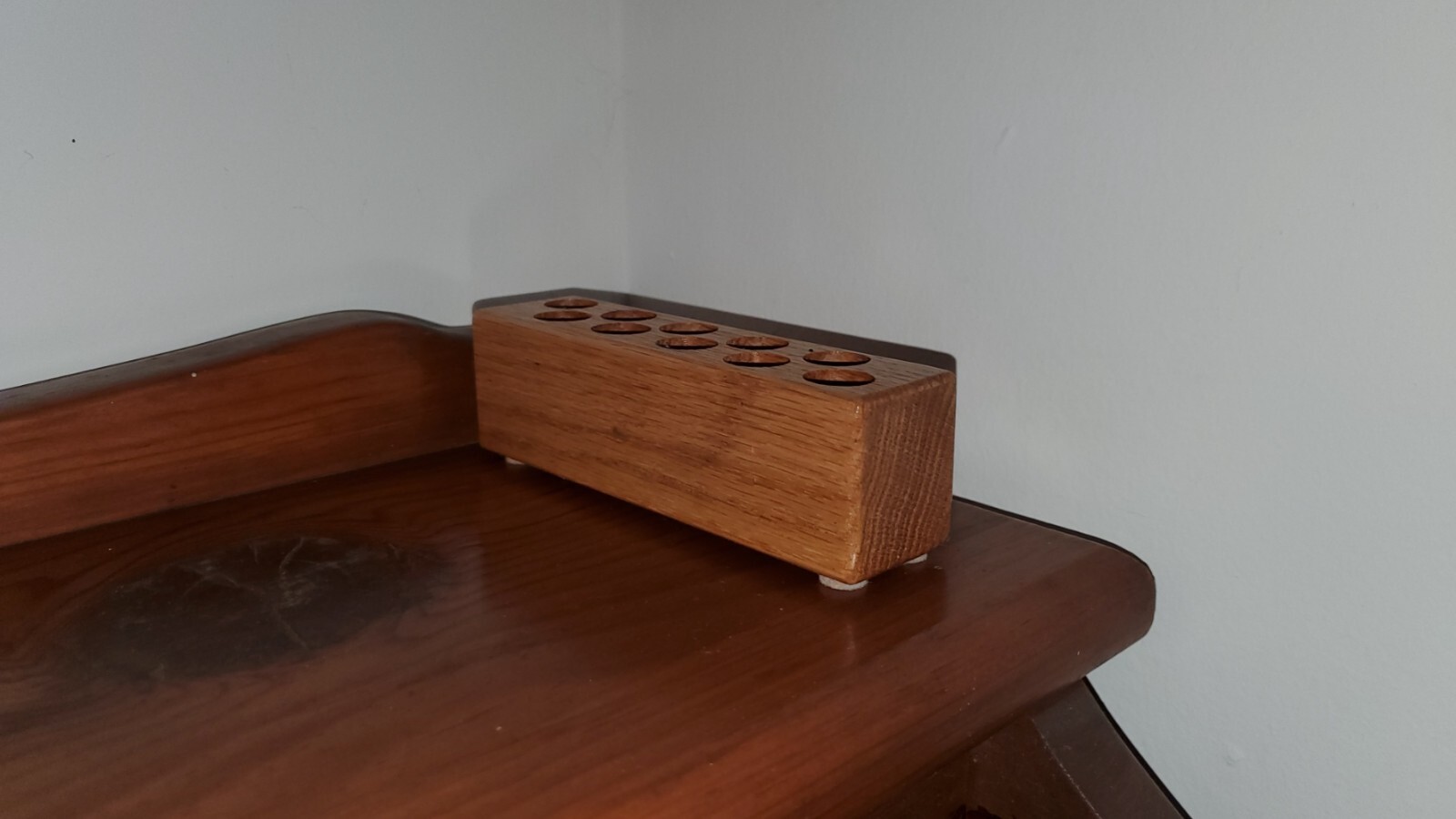 Wood 10 Pen Holder, Natural Color