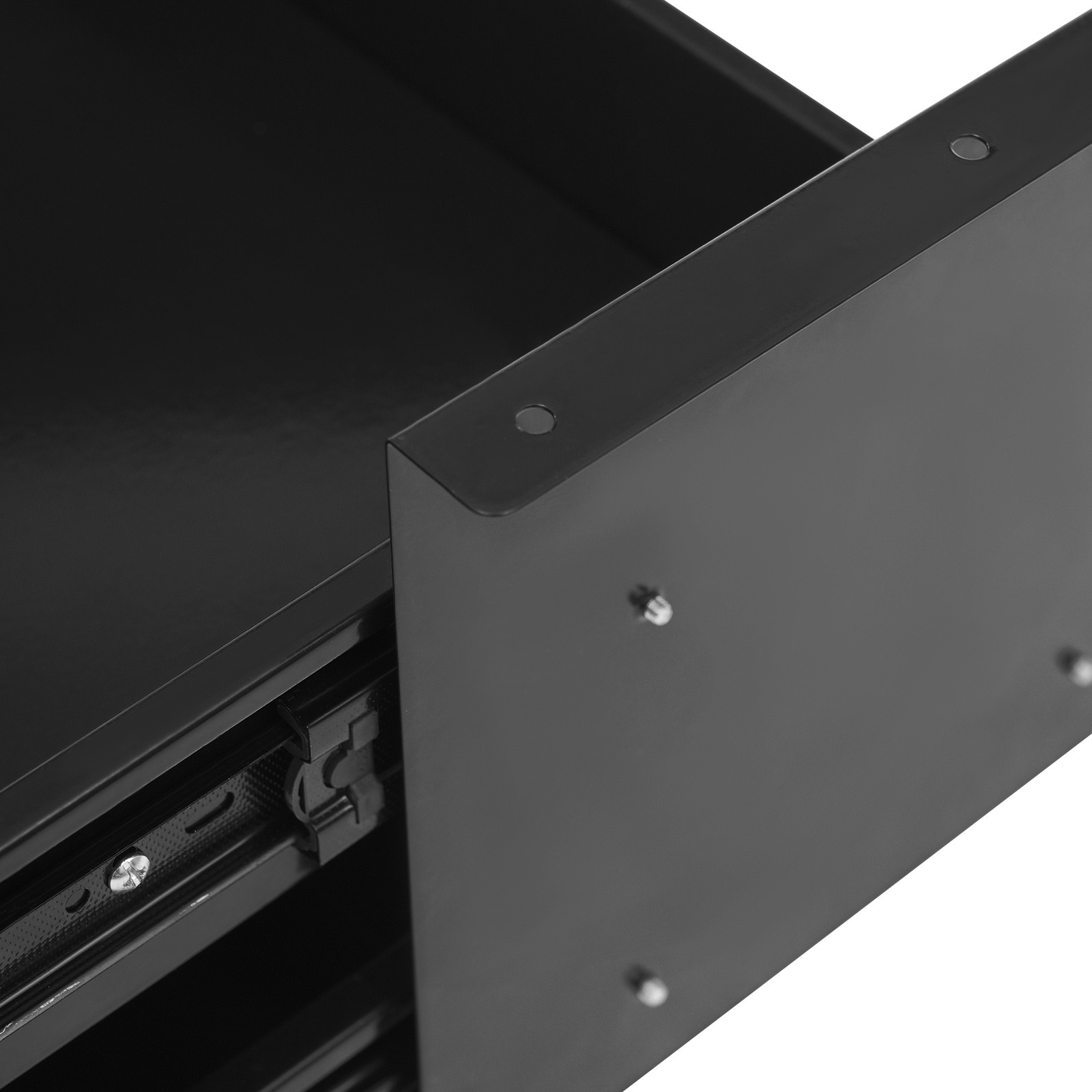 Black Dual Level 16″ Pull Out Under Desk Storage Drawer Set