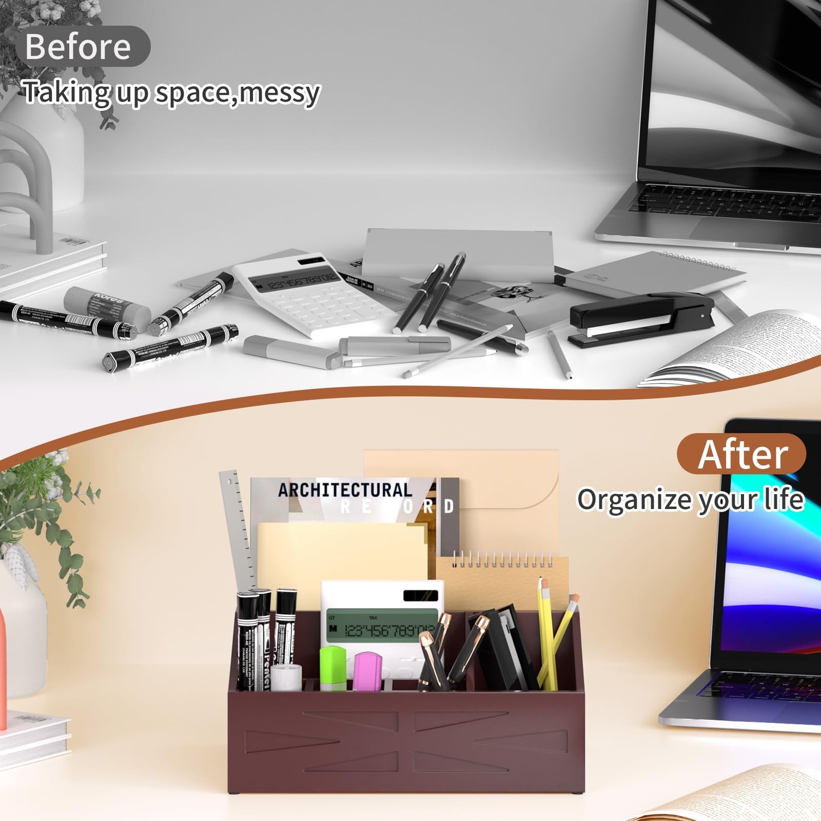 Large Organizer Countertop,Farmhouse Desk and Kitchen Countertop Storage, Let…