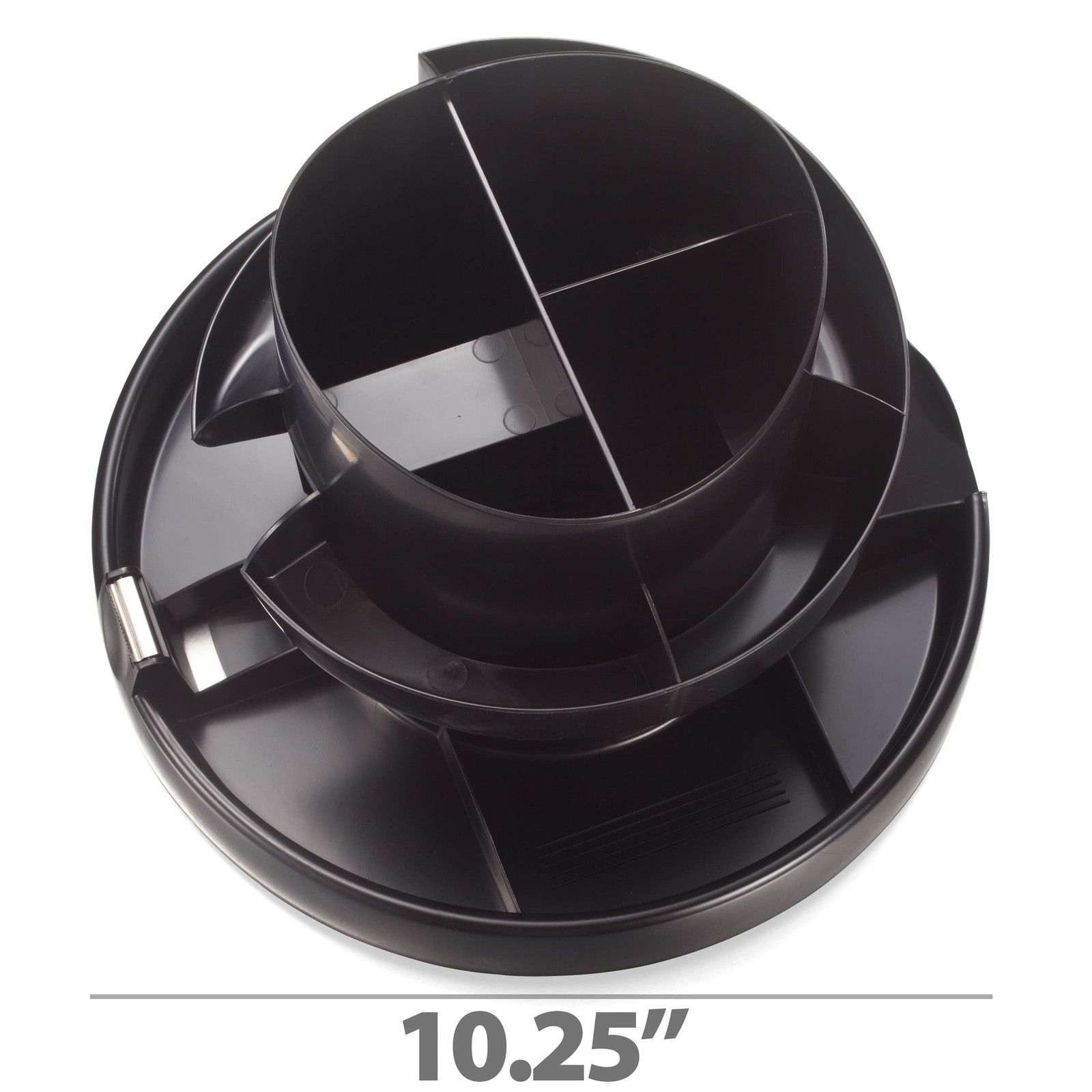 Recycled Rotary Organizer, 16 compartments, 10 1/4 x 6 (Pack of 1), Black