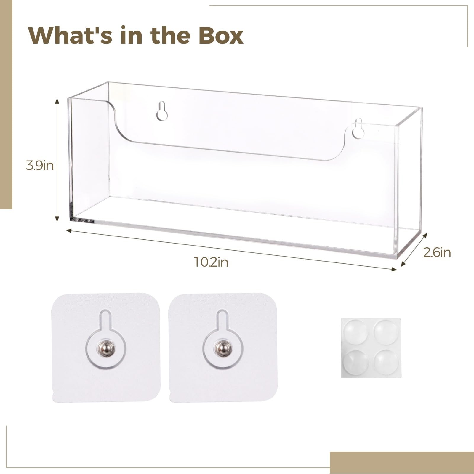 Clear Acrylic Mail Holder for Desk Wall Mount Modern Countertop Organizer