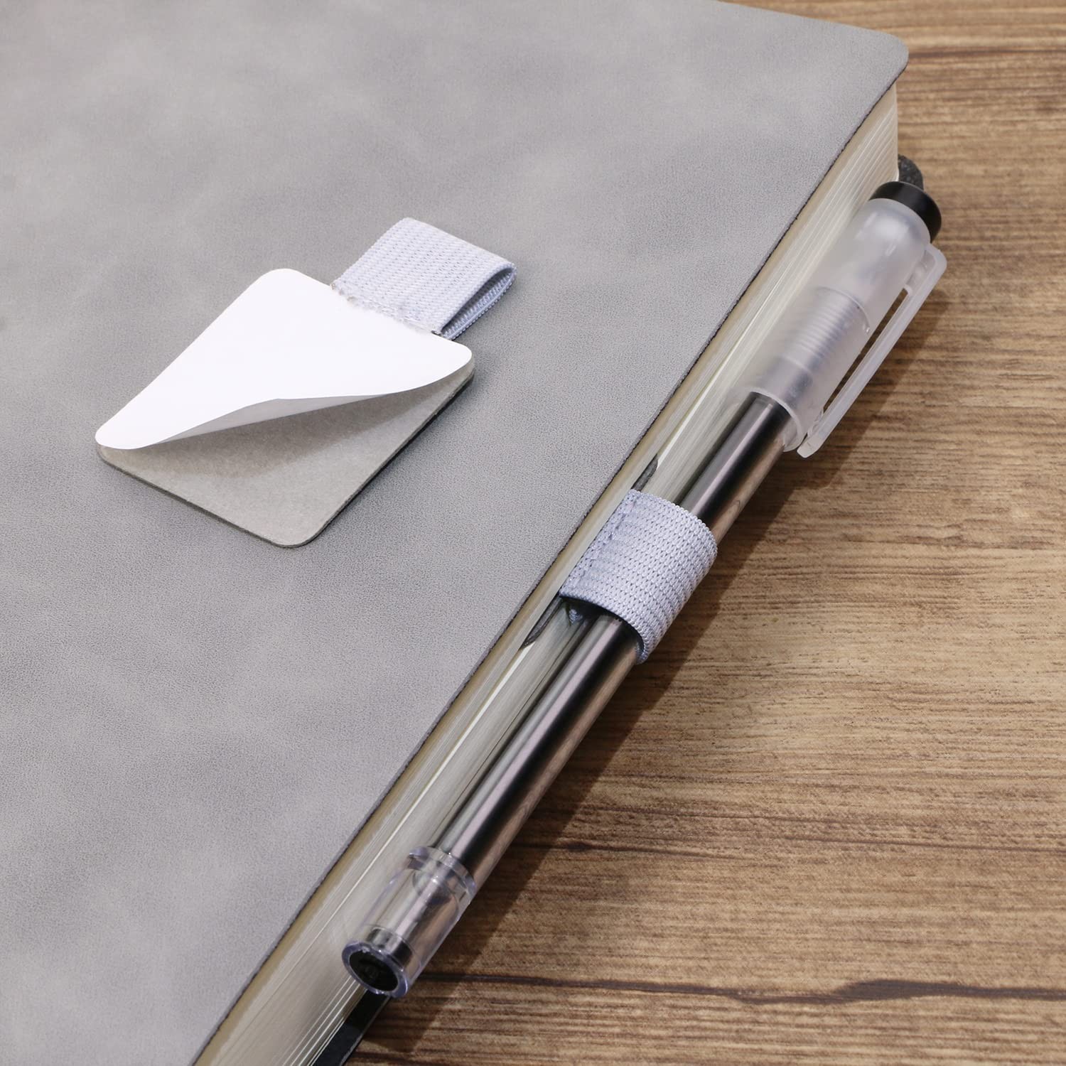 3 Pcs Self-adhesive Leather Pencil Elastic Loop, Square PU Leather Pen Clip, …