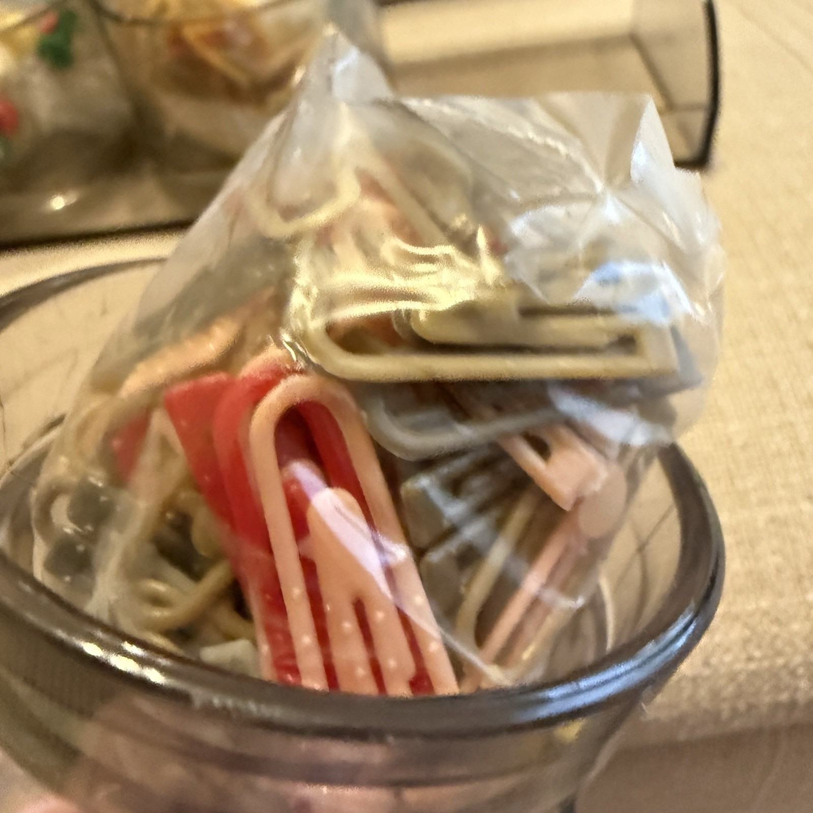 VTG 90s Plastic Desk Organizer Storage Jars Set Colorful Paperclips Office NEW