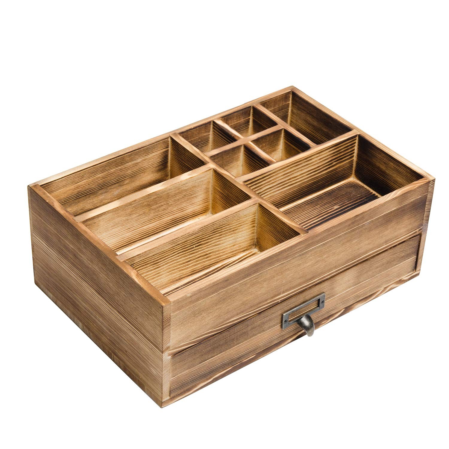 Liry Products Rustic Wooden Organizer Cosmetic Storage Cabinet Makeup Brown