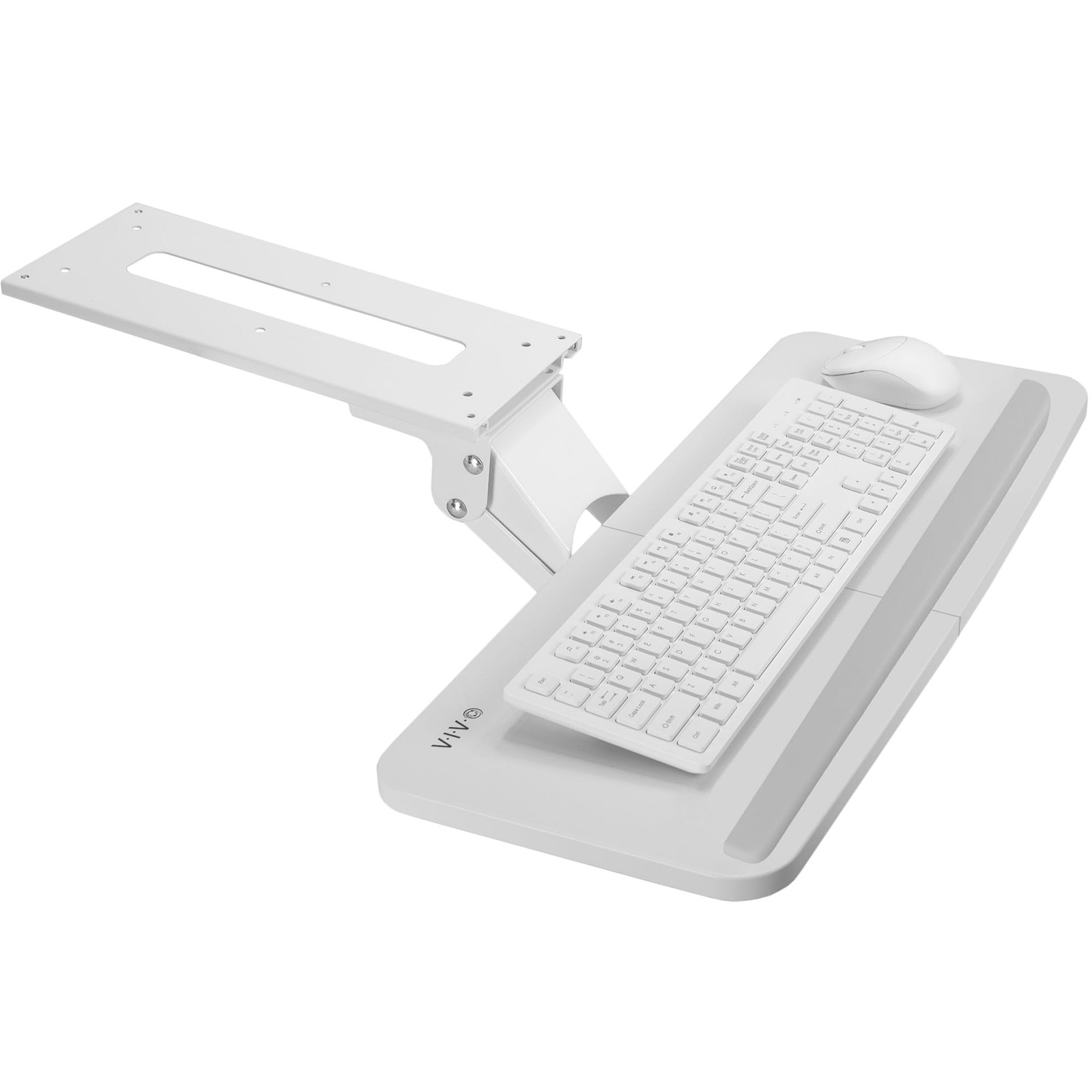 VIVO Adjustable 25 x 10 inch Computer Keyboard and Mouse Platform 25″, White