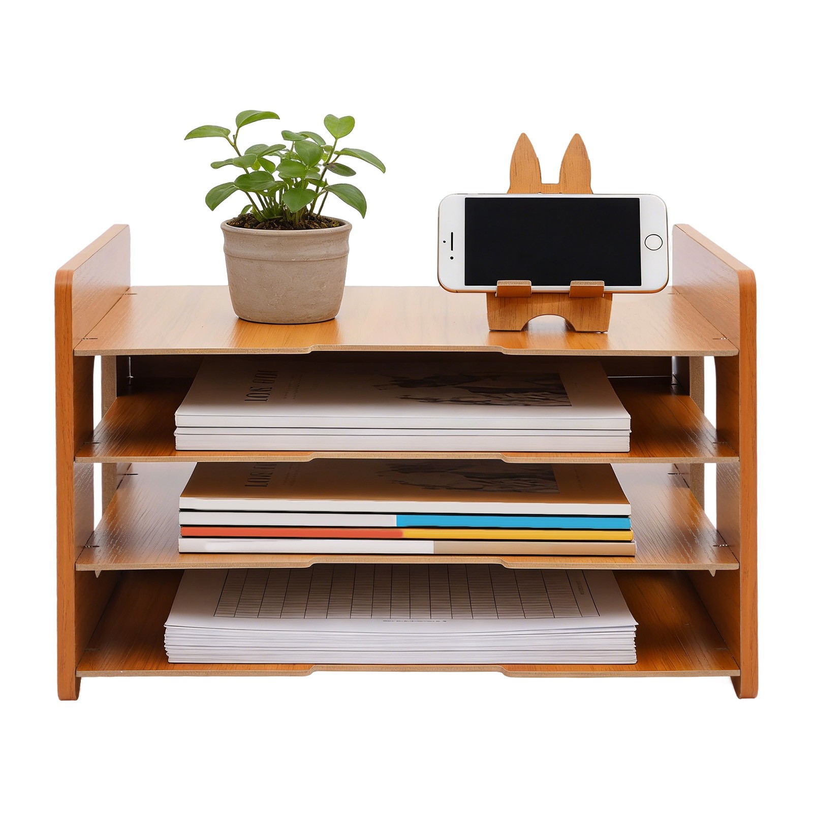 4-Tier Office Desk Organzier, Paper Organizer Mail Sorter, Desktop File Organize