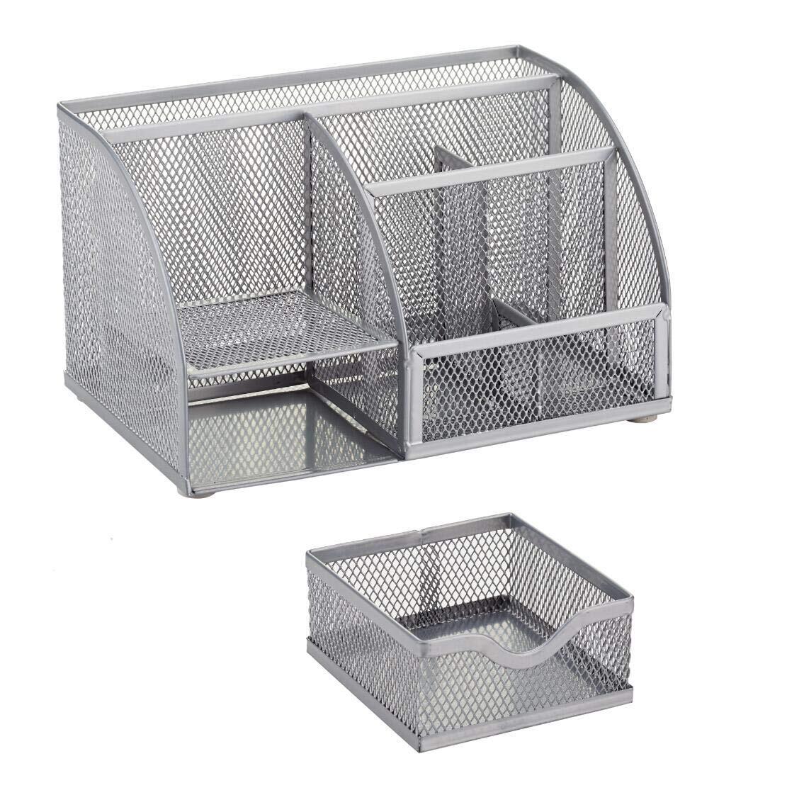 Mesh Desk Organizer Office with 7 Compartments + Drawer/Desk Tidy Candy/Pen H…