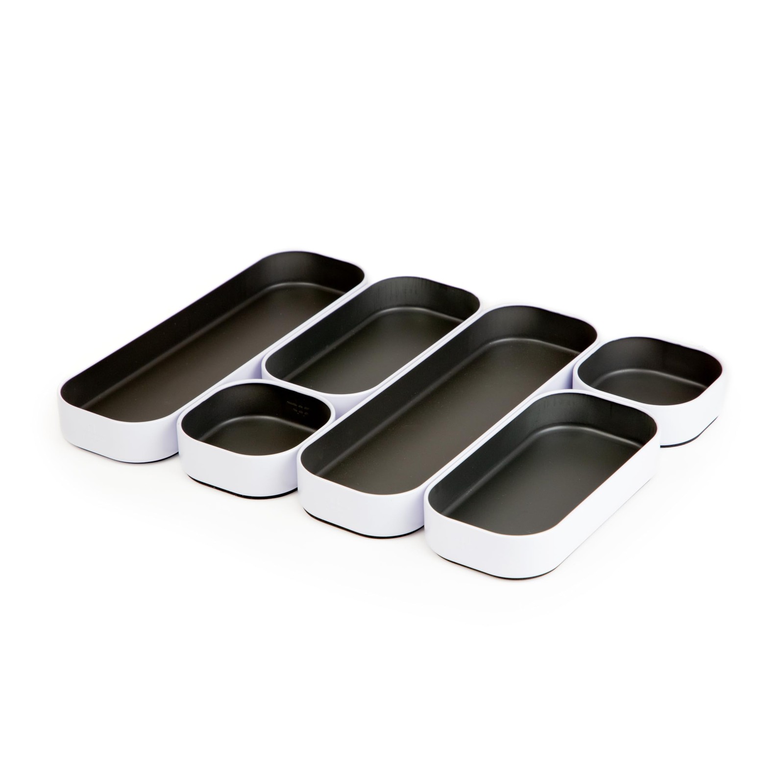 6 Piece Metal Stacking Bins + Drawer Organizers Set: Elevate Your Desk Organi…