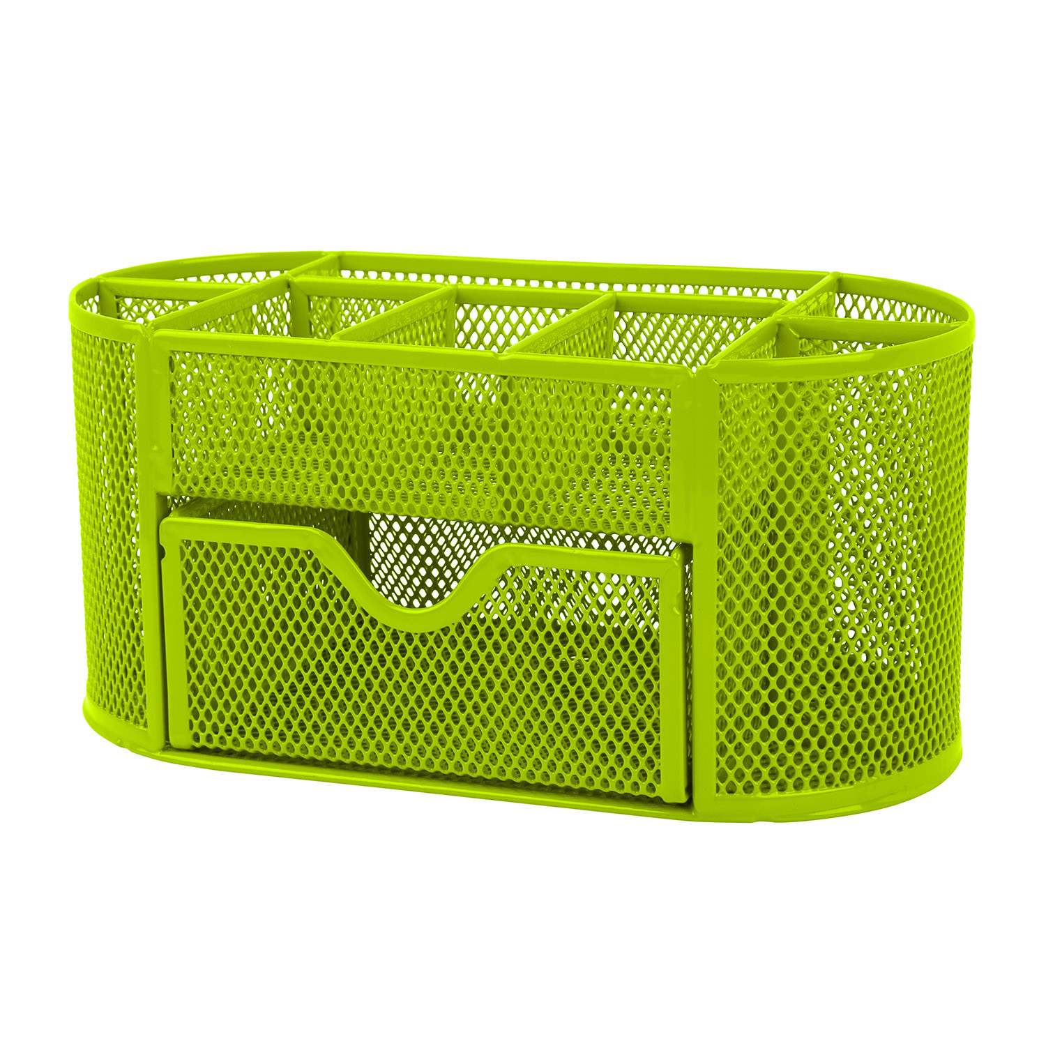 Desk Organizer Mesh Metal Desktop Office Pen Pencil Holder Storage Tray Green US