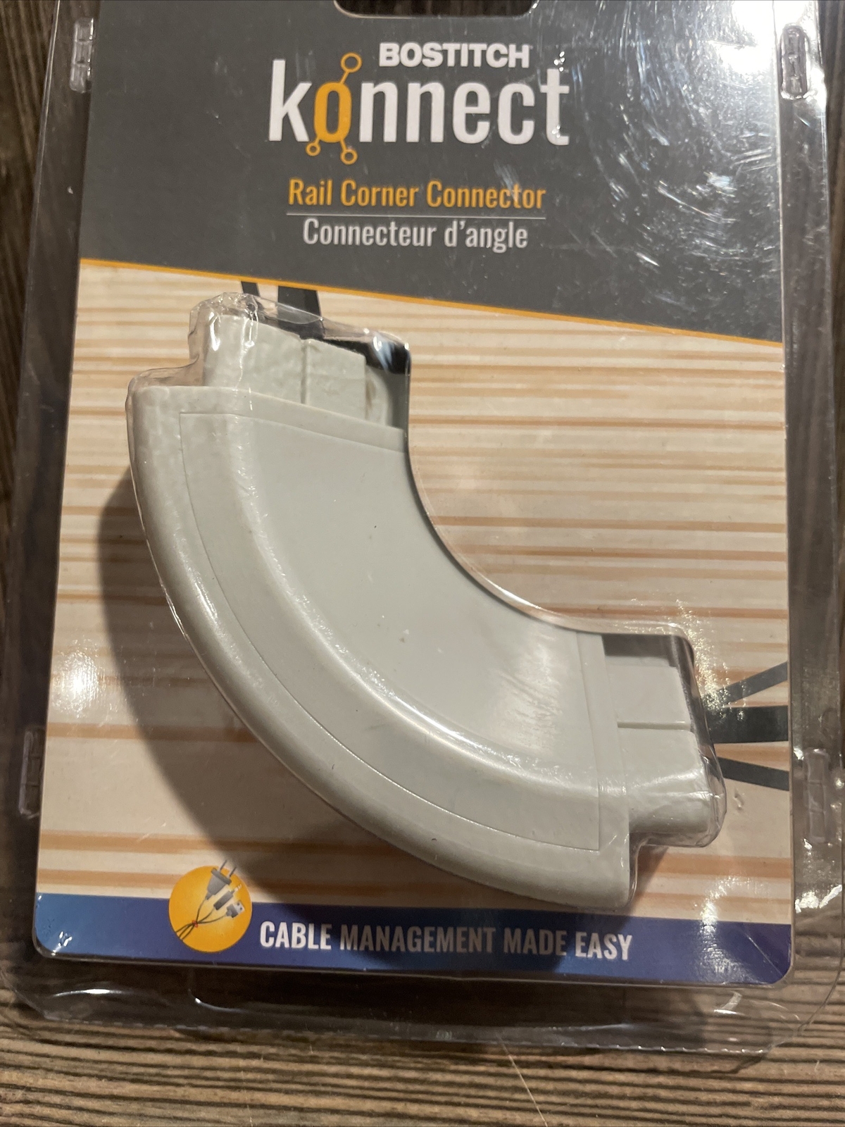 Bostitch Konnect Plastic Rail Corner Connector KT-RAILCORNER, Cable Organizer