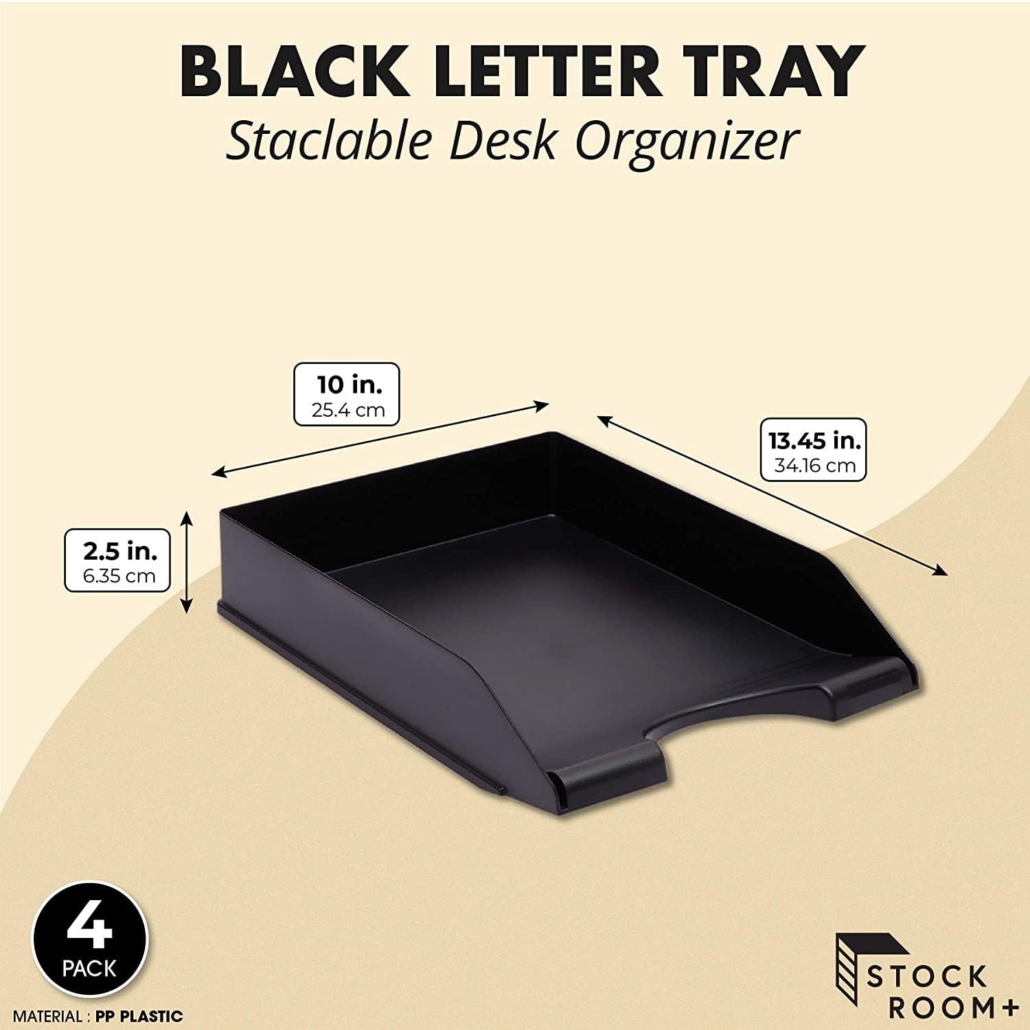 Letter Tray – Stackable Desk Organizer Trays – Desktop File Organizer – Mail …