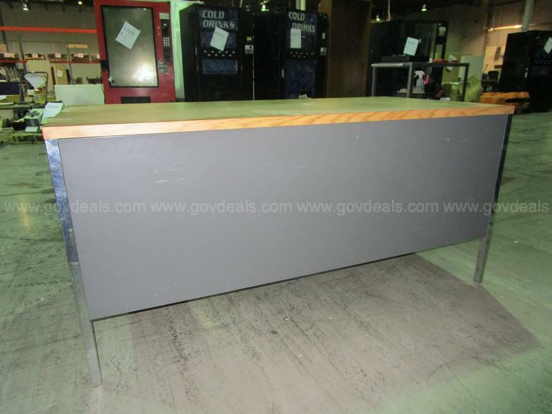 STEELCASE INDUSTRIAL METAL 6 DRAWER DESK