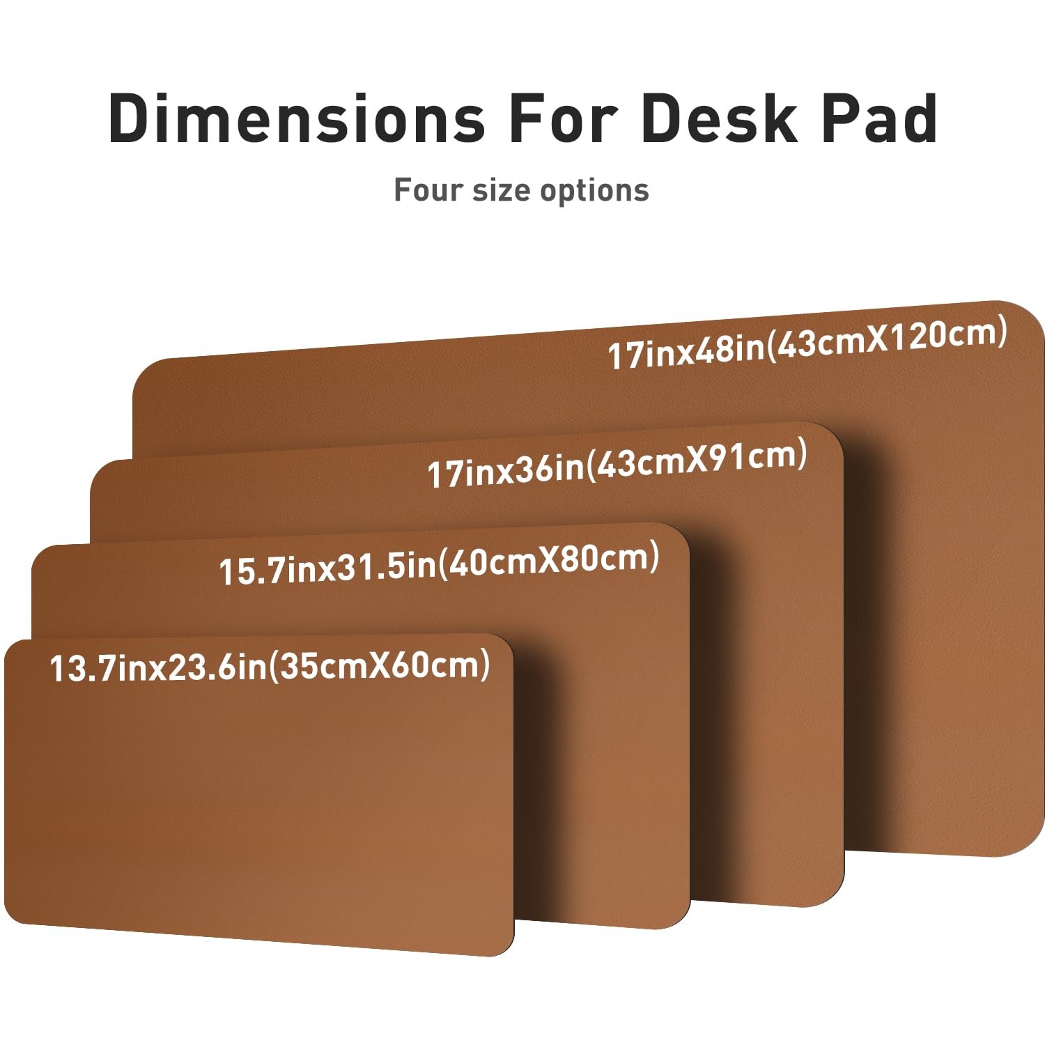 Aothia Leather Desk Pad Protector, Mouse Pad, Office 23.6″ x 13.7″, Brown
