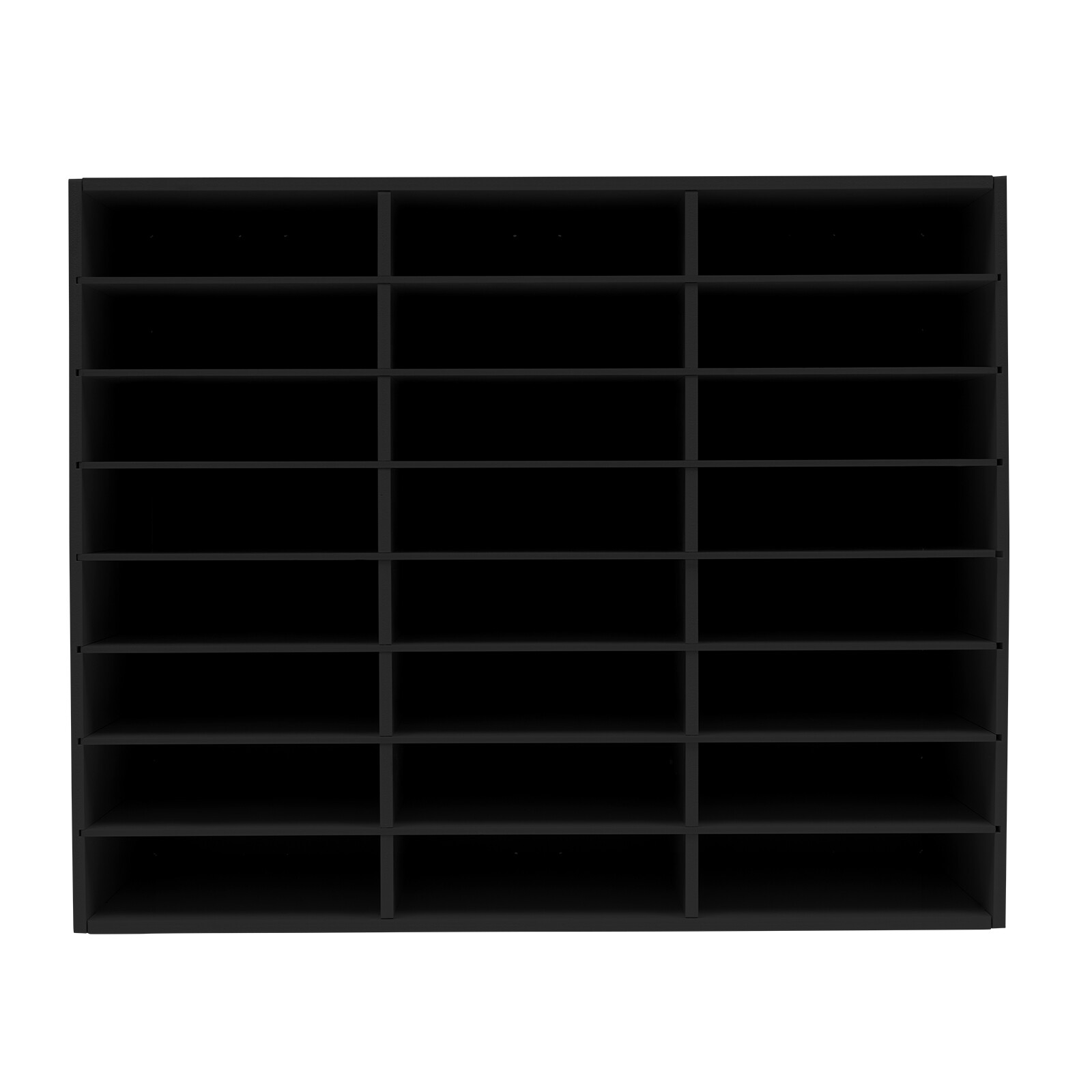 PVC Literature Organizer Desktop File Sorter Wear-resistant Display Stand Black~