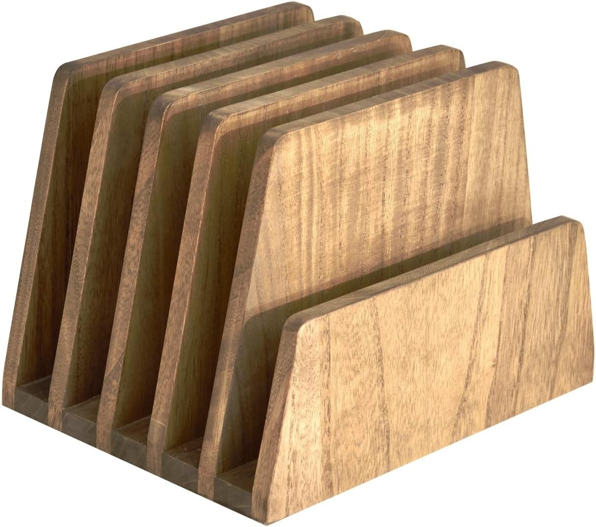 Stylish 5-Slot Letter Sorter – Lightweight Wooden Desk Organizer for Easy Access