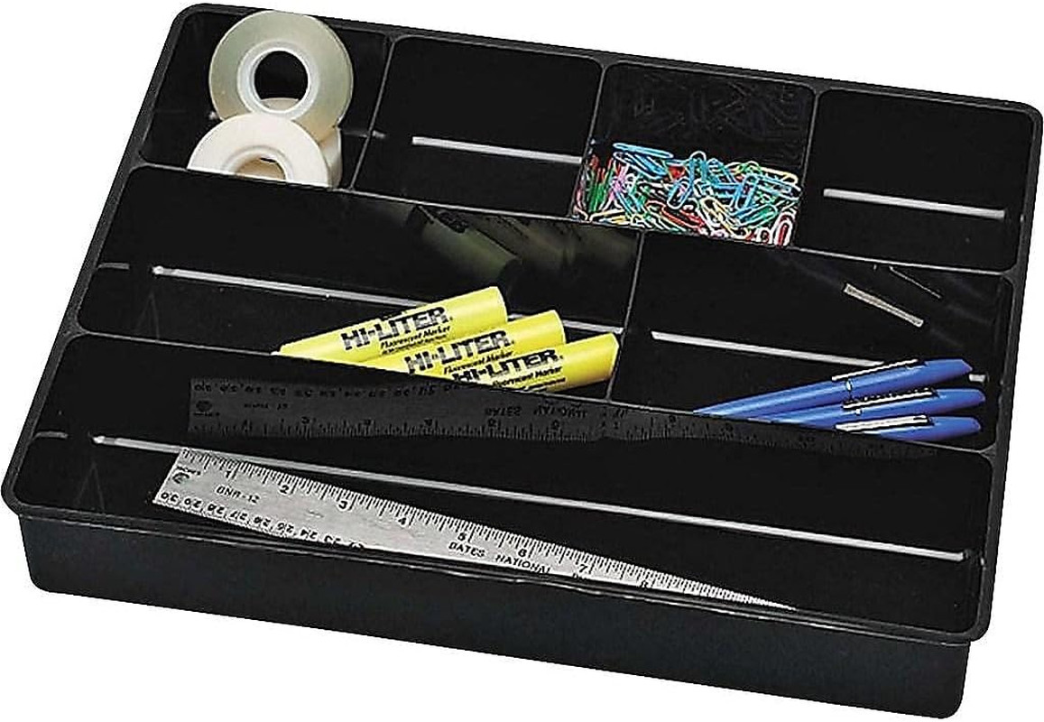 Rubbermaid Extra Deep Desk Drawer Director Tray, Plastic, 11.875 X 15 X 2.5 Inch