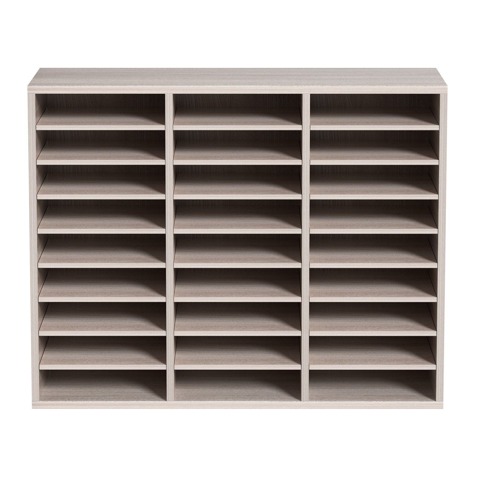 Durable 27-Slot Literature Storage Cabinet MDF Surface Smooth Finish