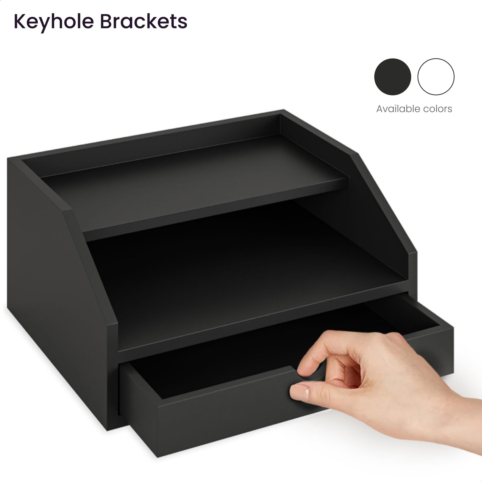 Ballucci Desk Organizer with Drawer, 3 Tier Paper, Office Supplies and File Orga
