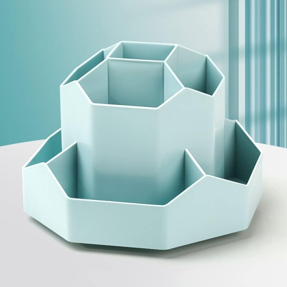 Rotating Art Supply Storage Organizer,Pencil Holder with 9 Compartment, Pen
