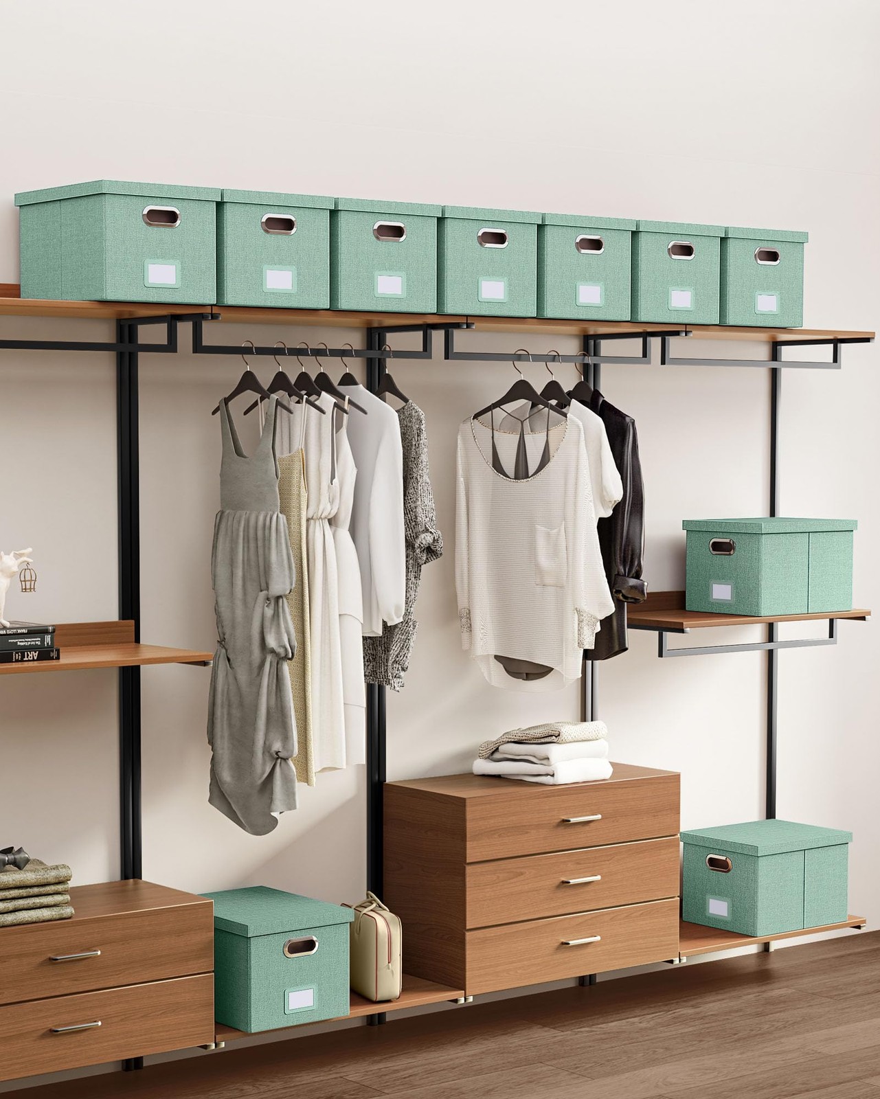 Oterri File Organizer, Box, Cabinet for Letter 1 pack, Green