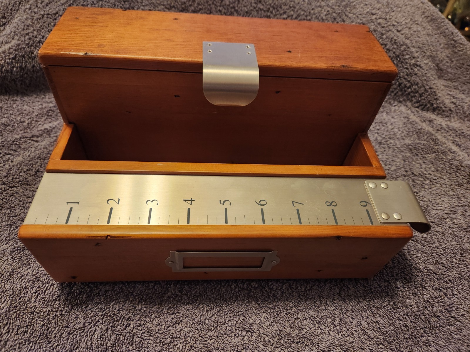 Vintage Pottery Barn Kids Desk Top Organizer 3 Compartment, Lidded Brown VGUC