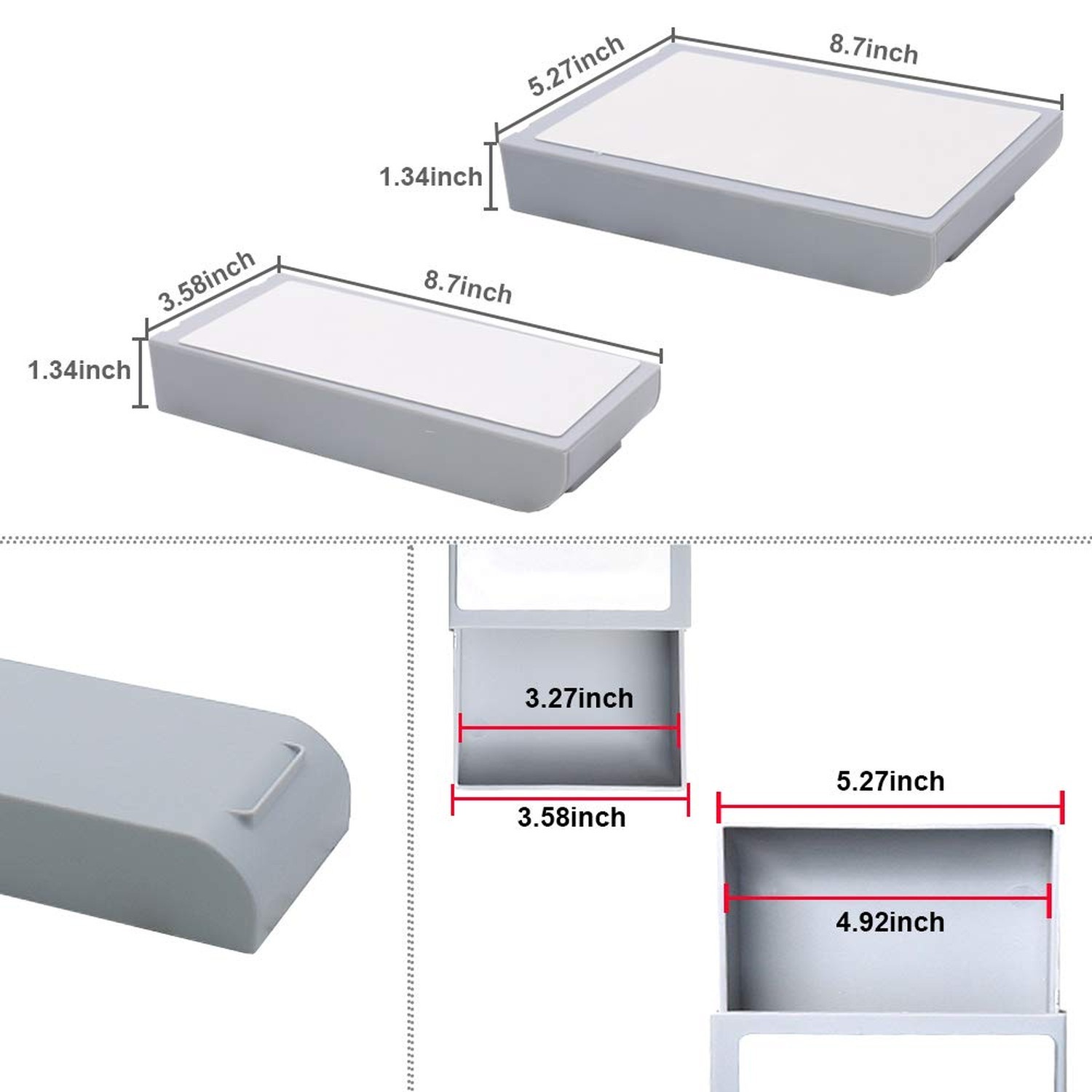 Desk Drawer Attachment 2 Pack Pencil Organizer Desk Hidden Desk Organizer Und…