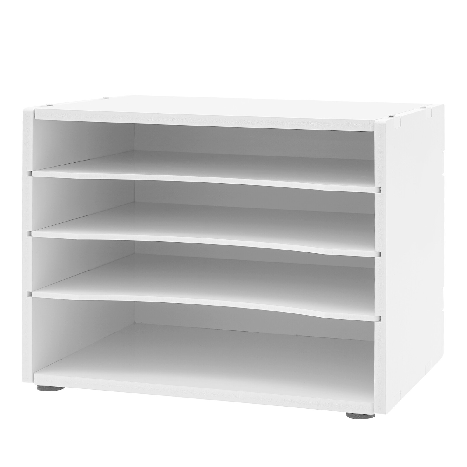 Desktop Organizer 2 Pack 4 Compartment File Sorter White Office Desk Accessories