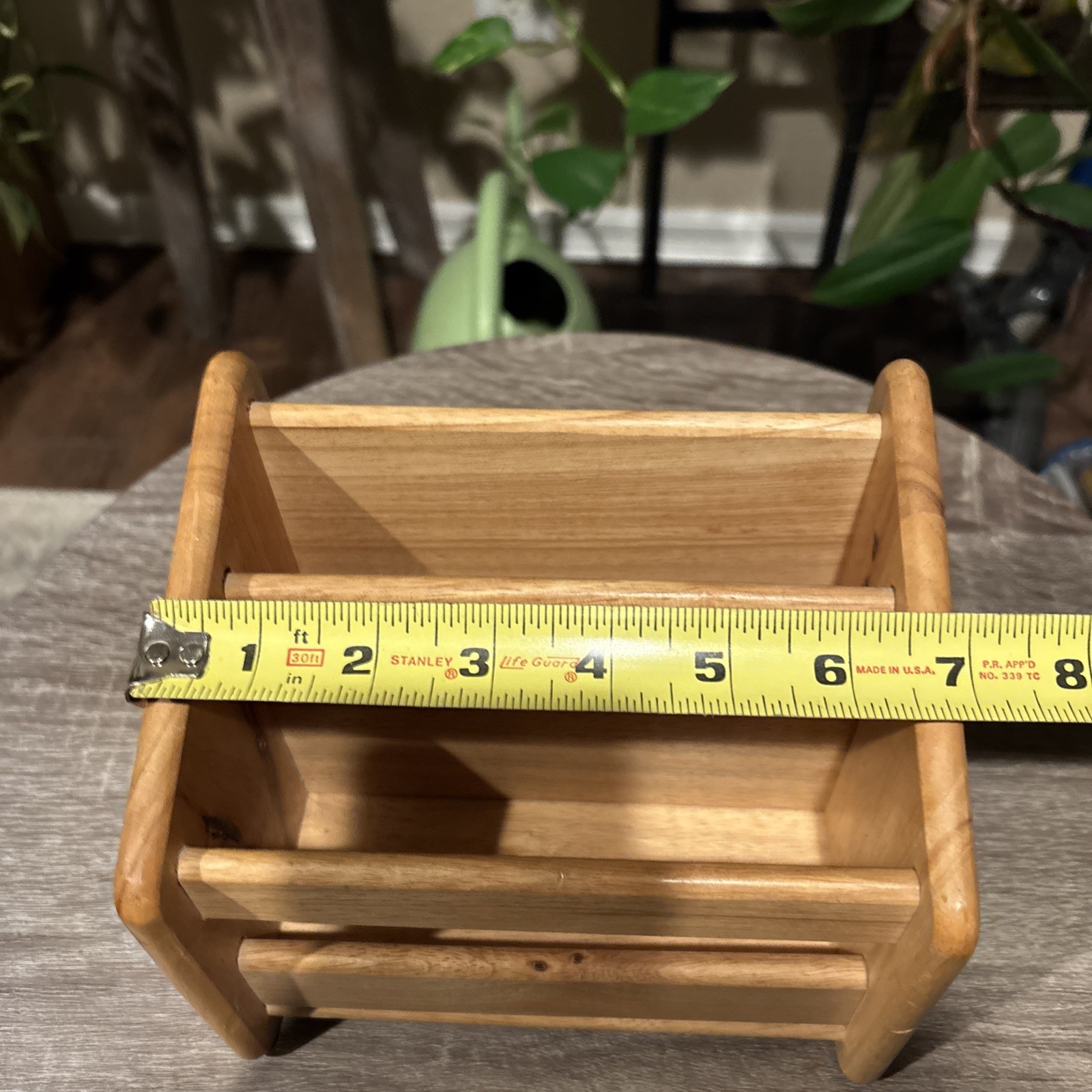 Vintage Wooden Desk/Mail/Letter/Recipe Holder Natural wood Finish