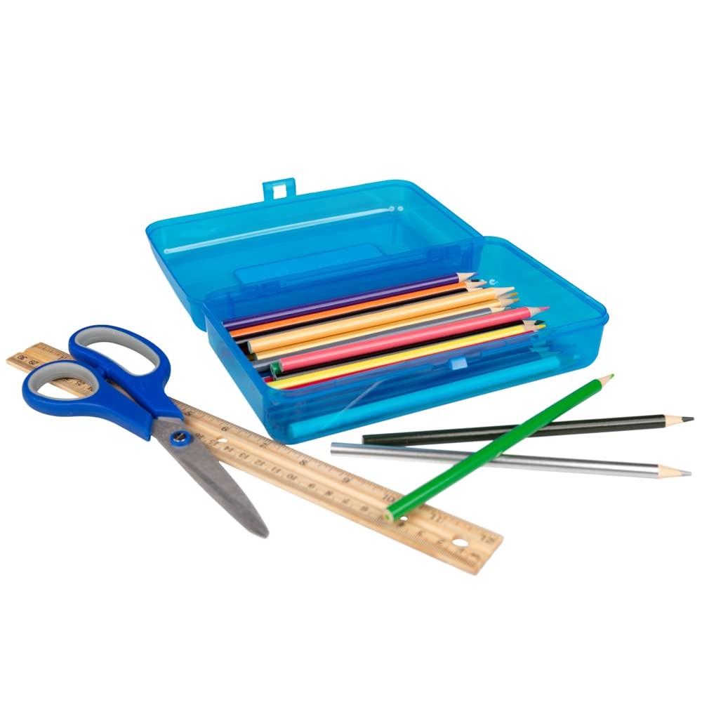 | Transparent Pencil | Colored Utility Storage Office Supplies Organizer | Clear