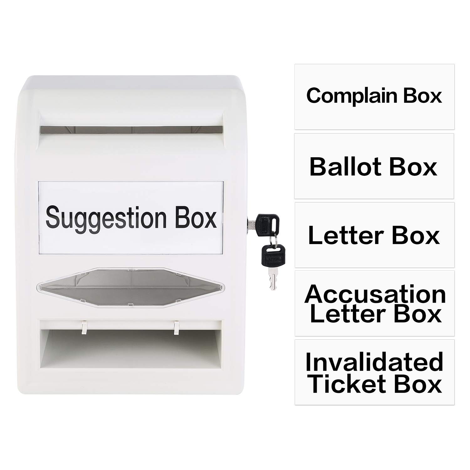 Retailer Basics Abs Suggestion Lock And Key Ballot For Voting 8.2 X 4.7 X 11.3