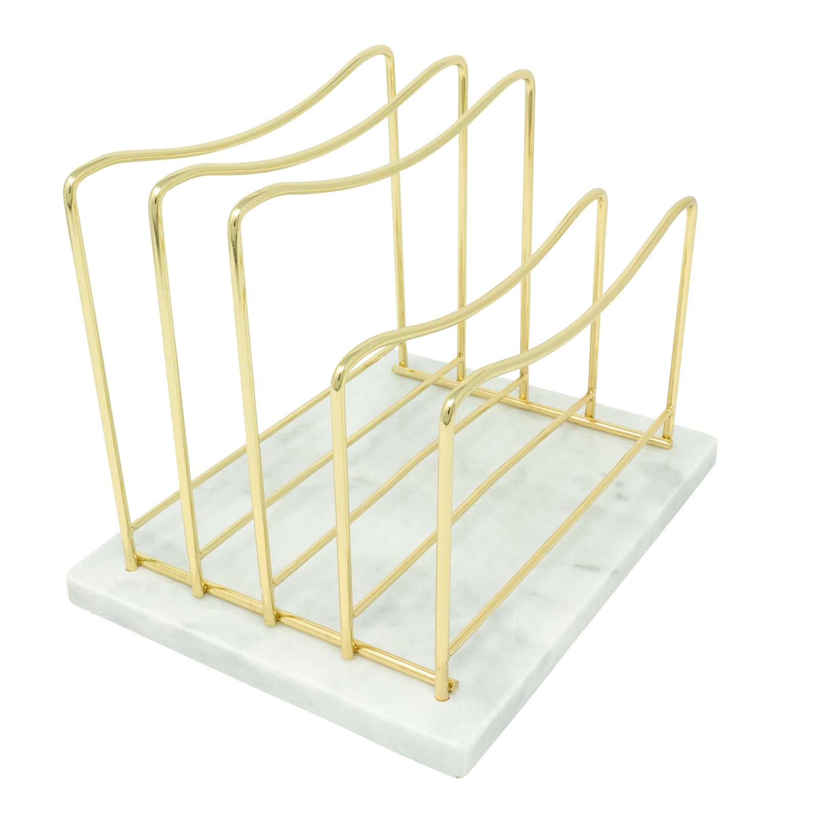 Real Marble File Holder – 7.9″ x 6.1″ x 6.3″ – Modern Mail Organizer – Elegant