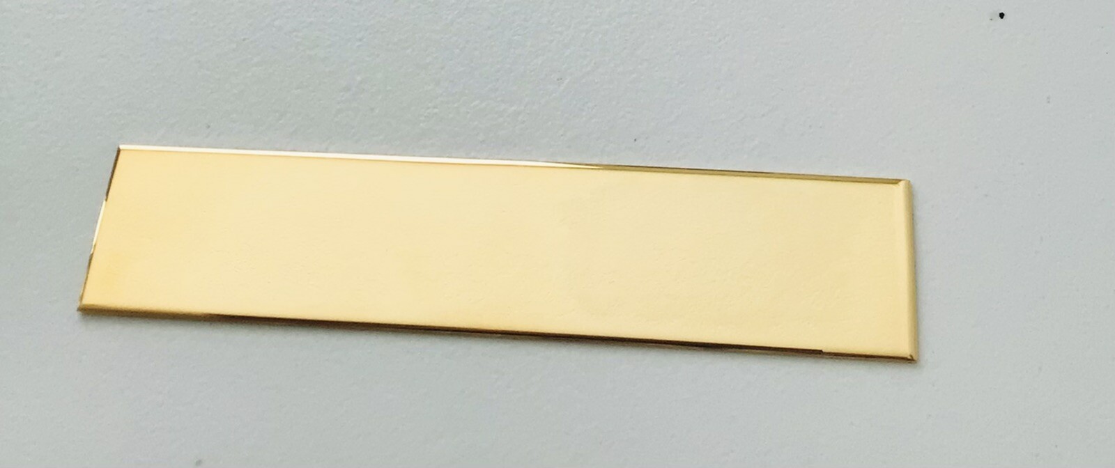 4 Pieces-8.5” X 1.5” Engraving Blank Name Plate For Name Holder Gold Tone Brass