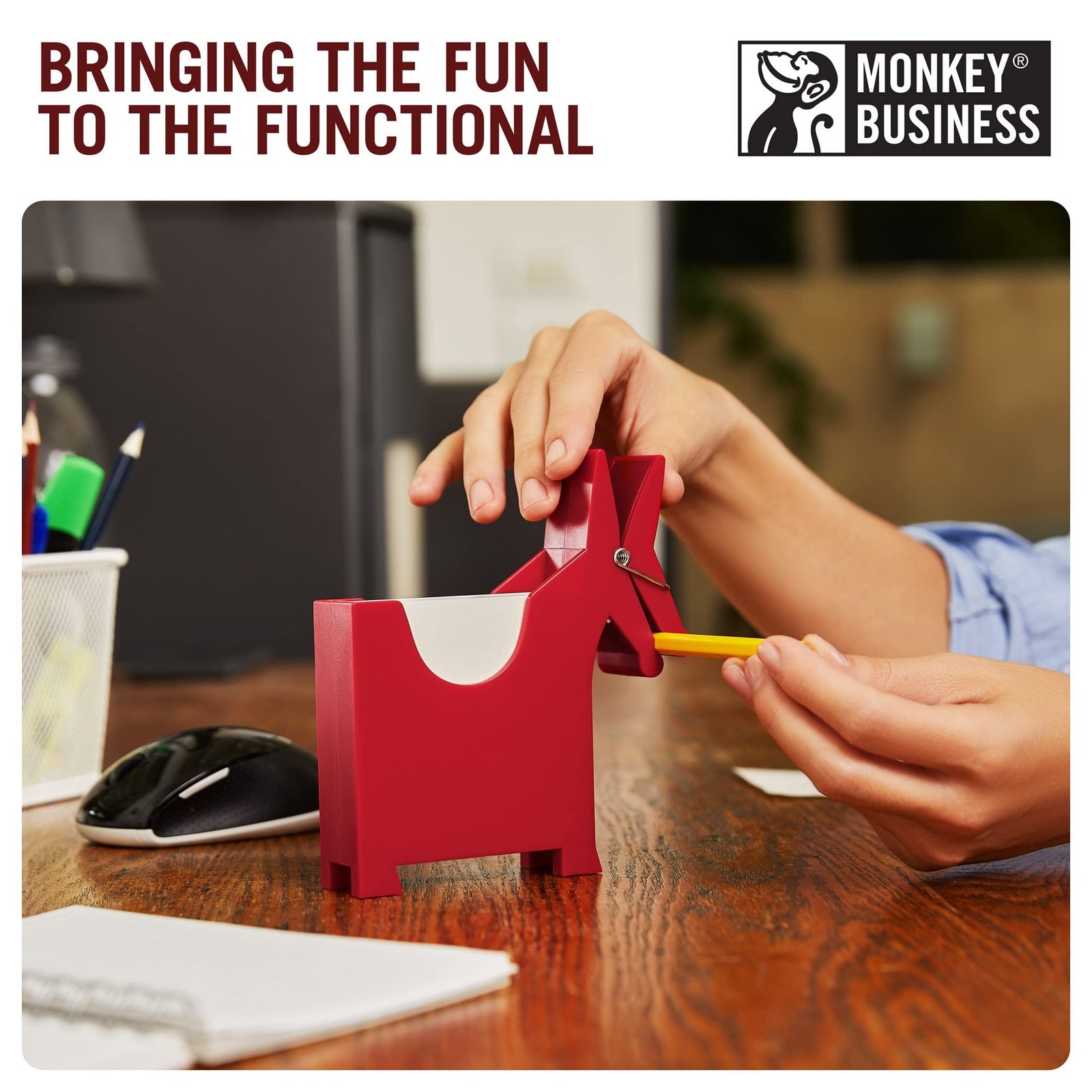 Monkey Business Morris The Donkey: Desktop Memo Holder | Cute Desk Accessorie…