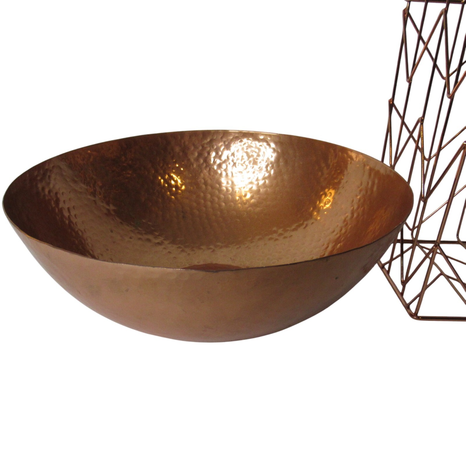 NEW Copper Bowl and Hanging File Desk Organizer Home Office Decor Lot of 2
