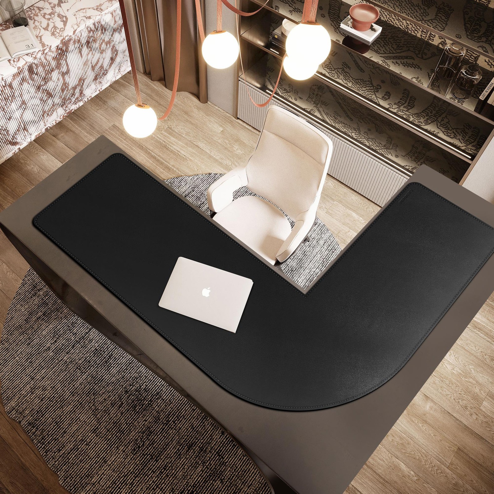 Cennbie Large L-Shaped Leather Desk Pad 59 67 X19.6 – Home Office Accessories
