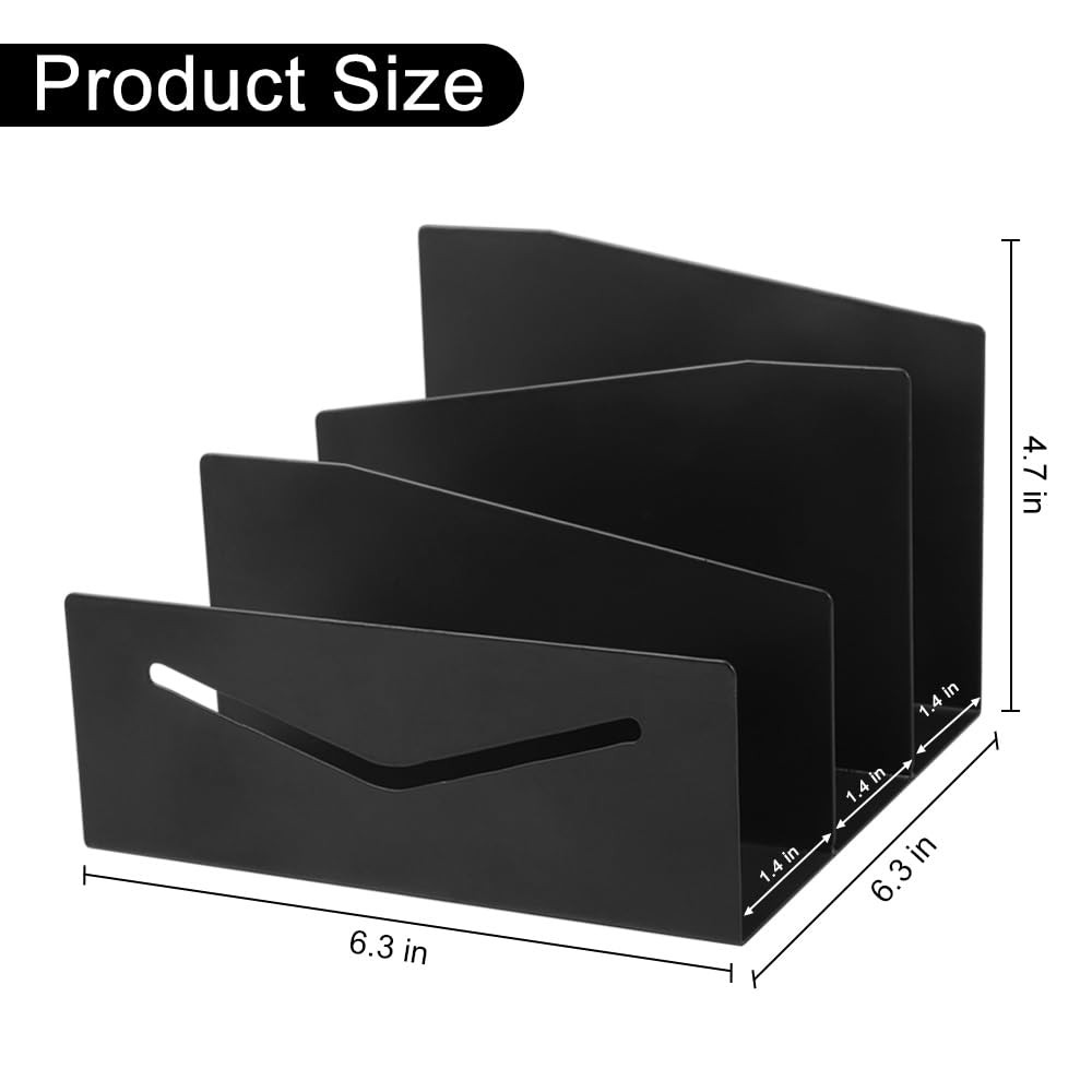 Metal Desk Organizer Holder, 3 Slots Letter Holder Organizer Envelope Organiz…