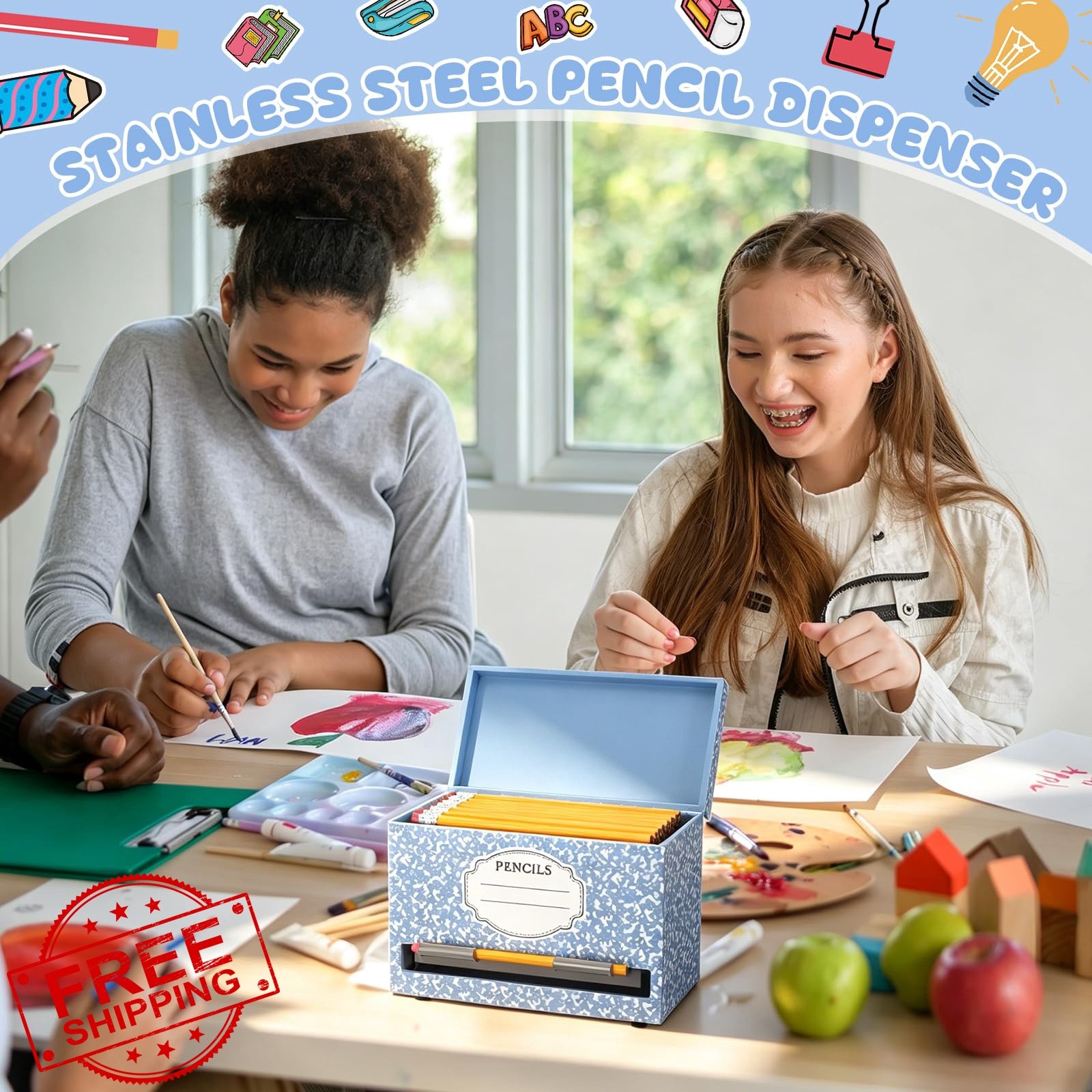 Yalikop 1 Notebook Blue Pencil Dispenser