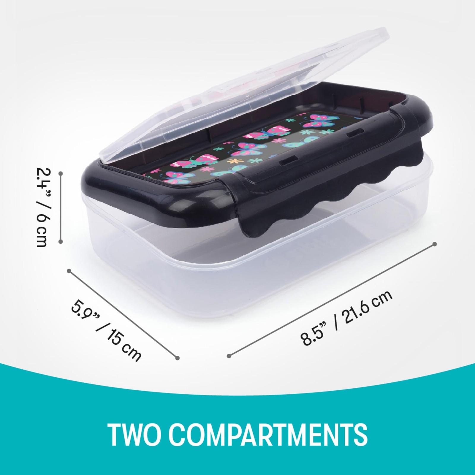 : 2 Compartment Recycled – Butterflies – Large Capacity Pencil Case, Plastic …