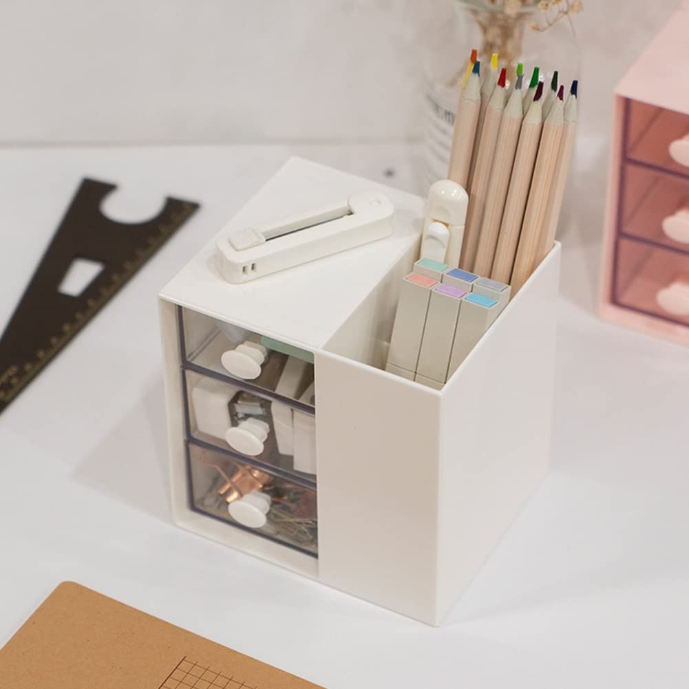 Multi-Functional Pen Holder, Organizer for desk, Desk White