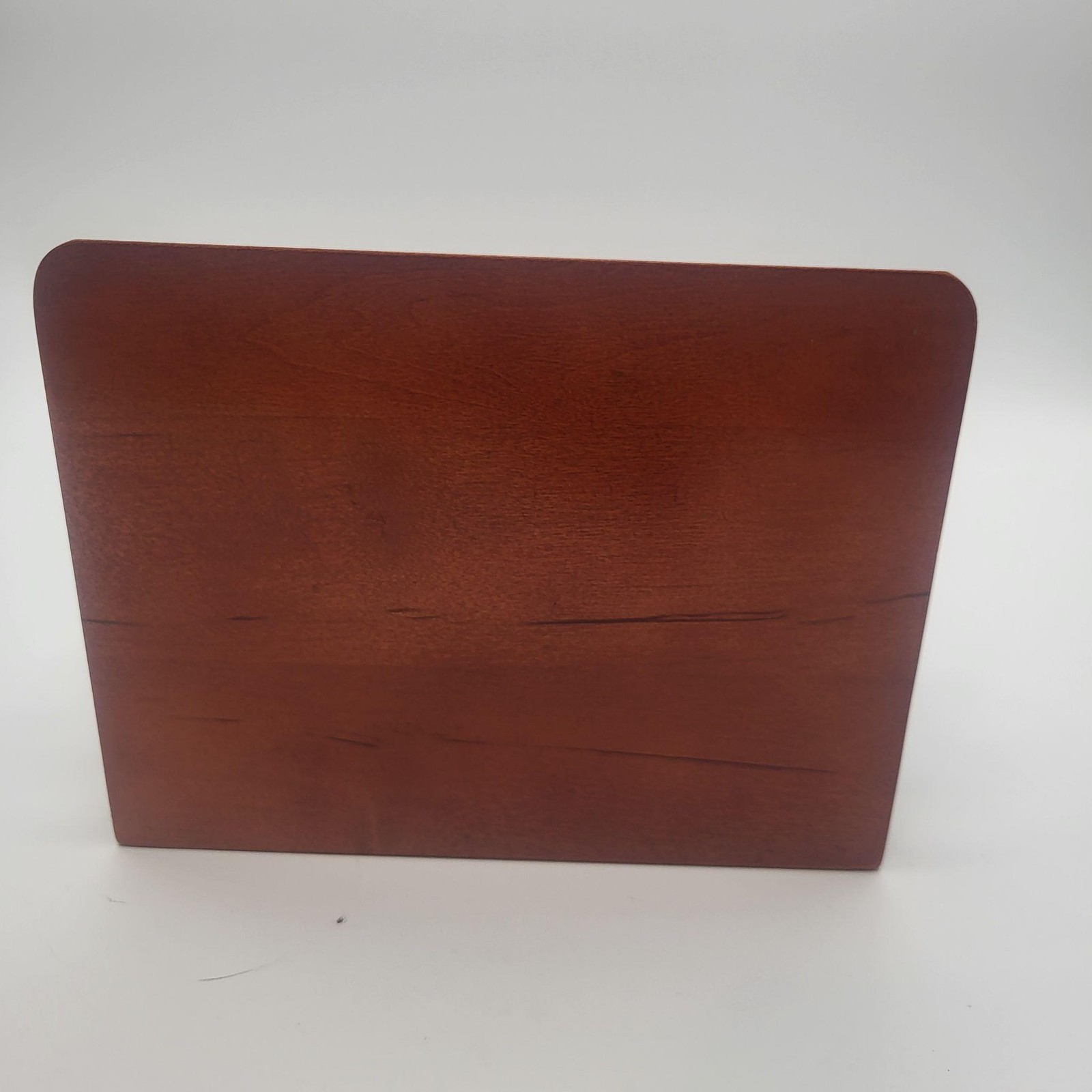 Wood Desktop Mail Letter Organizer 3 Slot Riser Brown Office Holder File Sorter