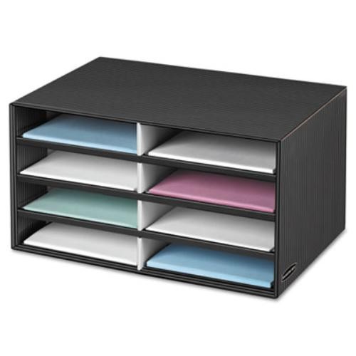 Fellowes 6171301 Literature Sorter 8 Compartment White/Black