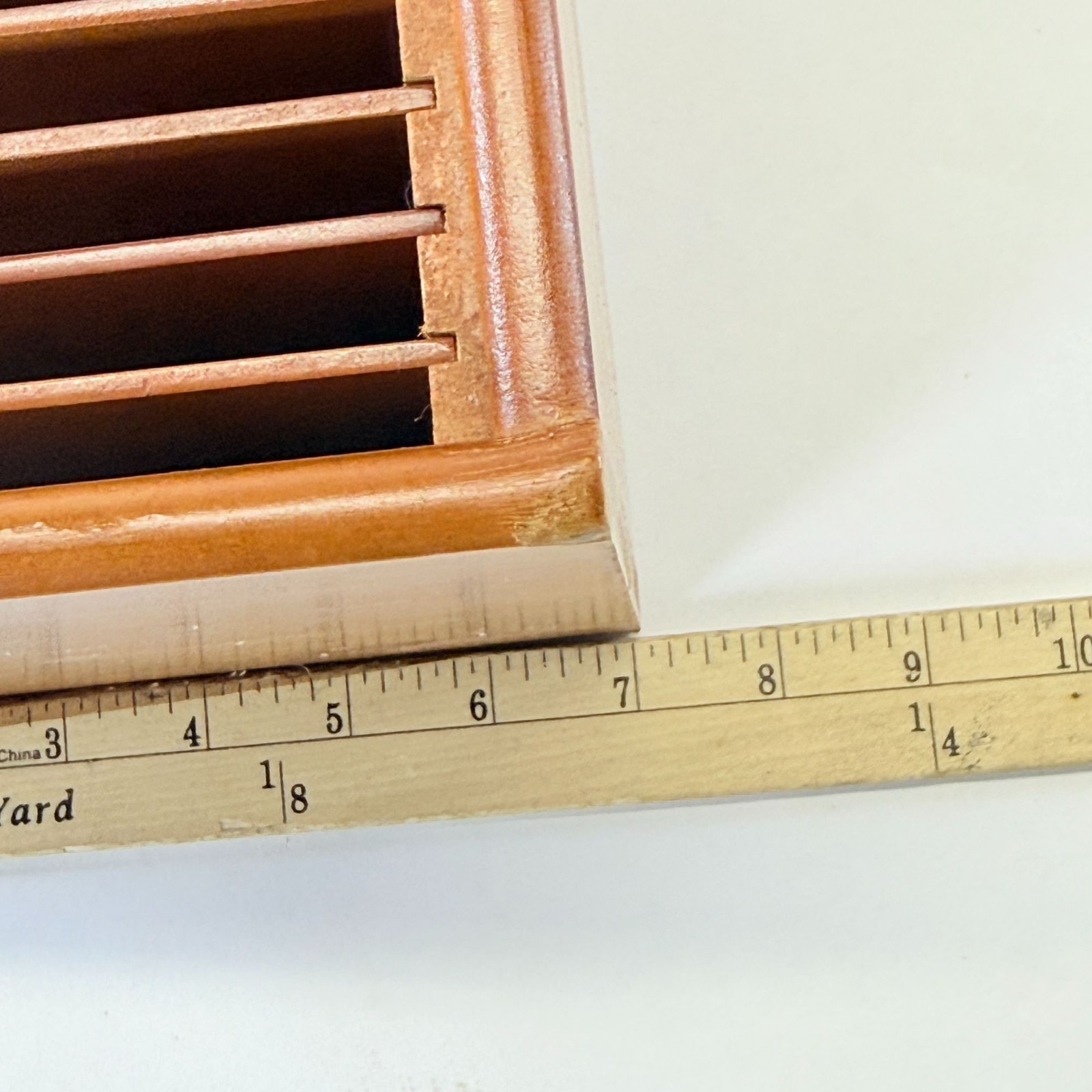 Vintage Wooden Bill Organizer 31 Slots Desk Mail Sorter Drawer