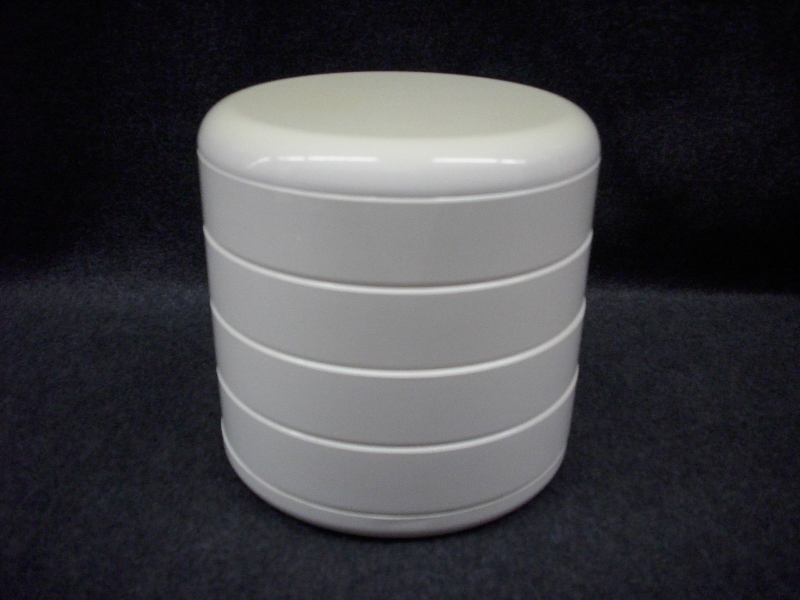 Vintage InterDesign White Swivel Office Desk Organizer Plastic Box Holder