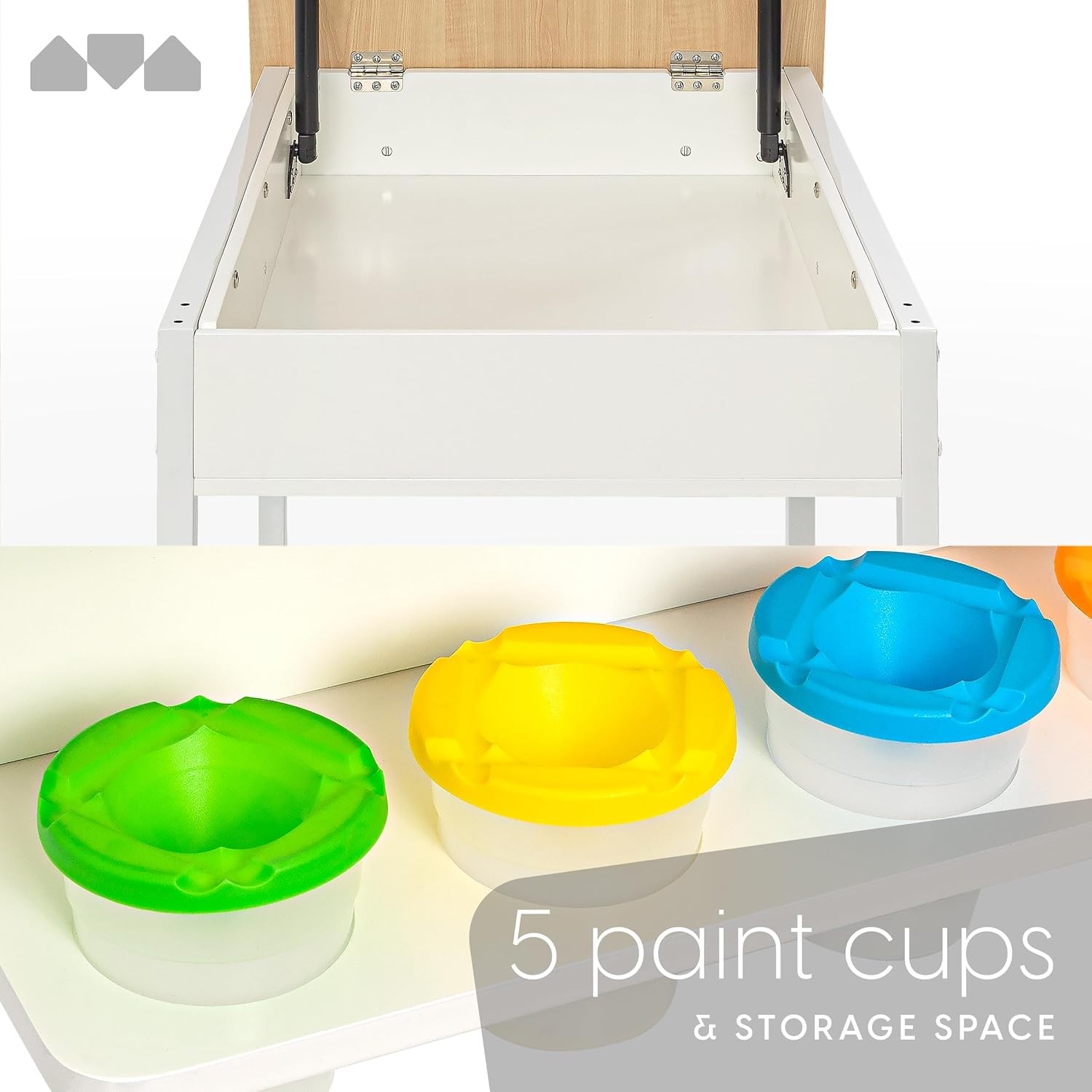 2-in-1 Kids Art Table and Chair Set – Activity Table with Stora