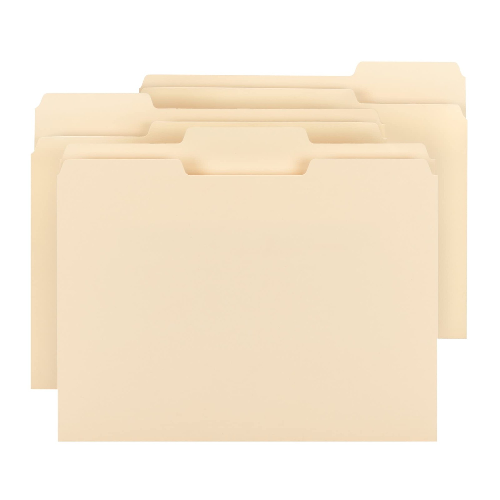 Office Depot File Folders, 1/3 Cut, Letter Size, Manila, Manila (Material)